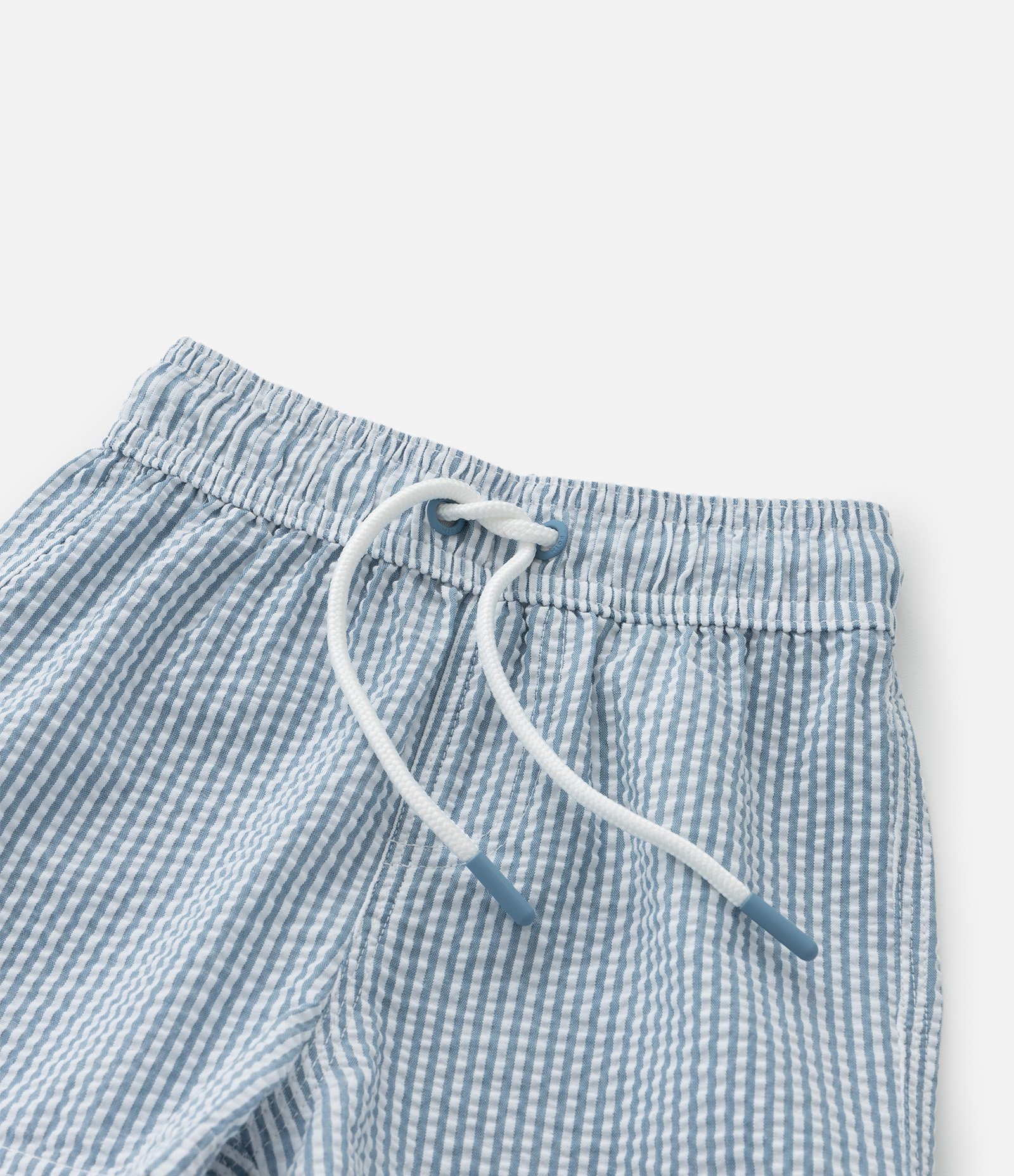 Bermuda Infantil em Microfibra com Textura e Listrinhas - Tam 1 a 5 Anos Azul 6