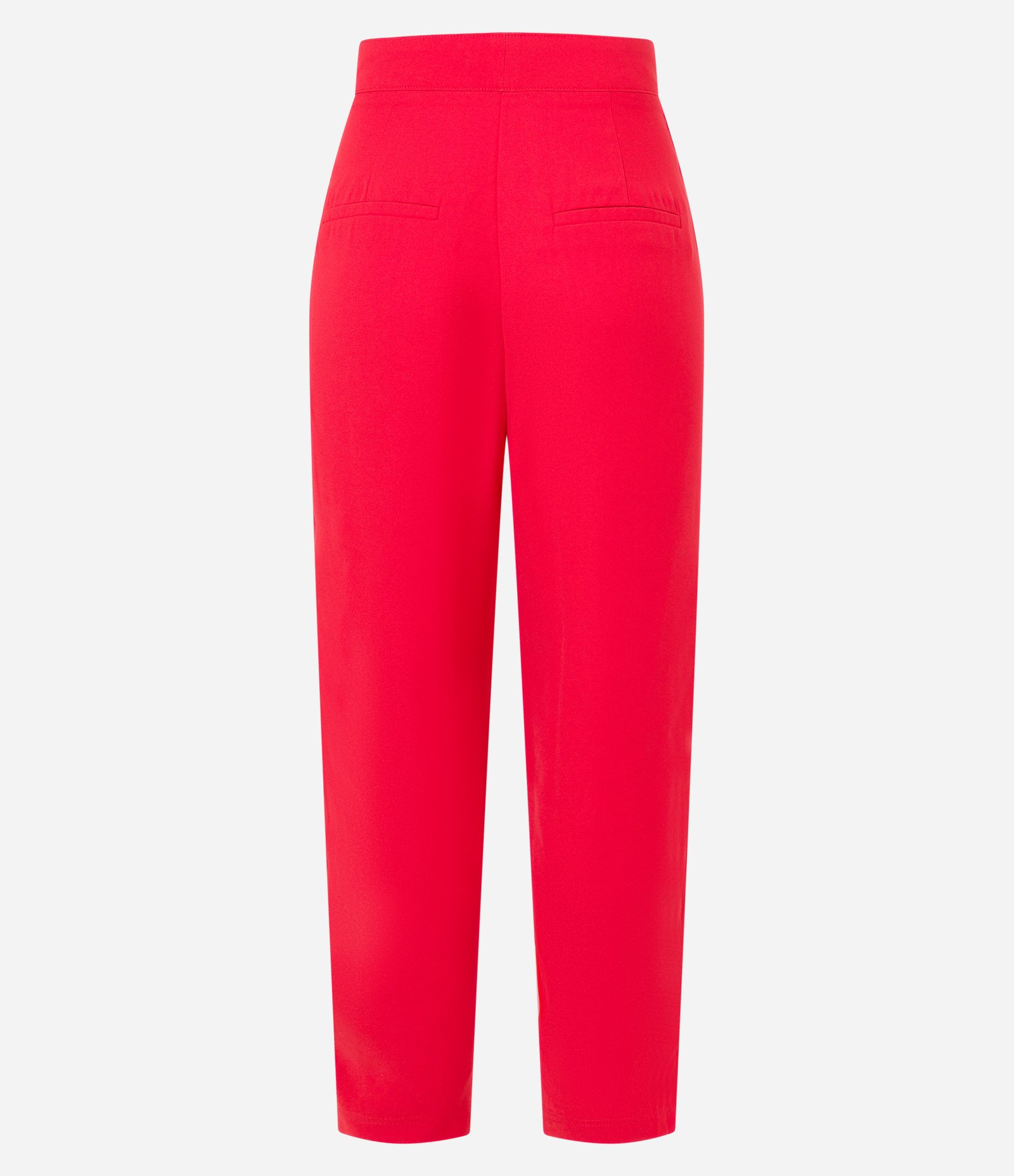 Calça Cenoura Alfaiatada com Pregas e Botão na Barra Vermelho 6