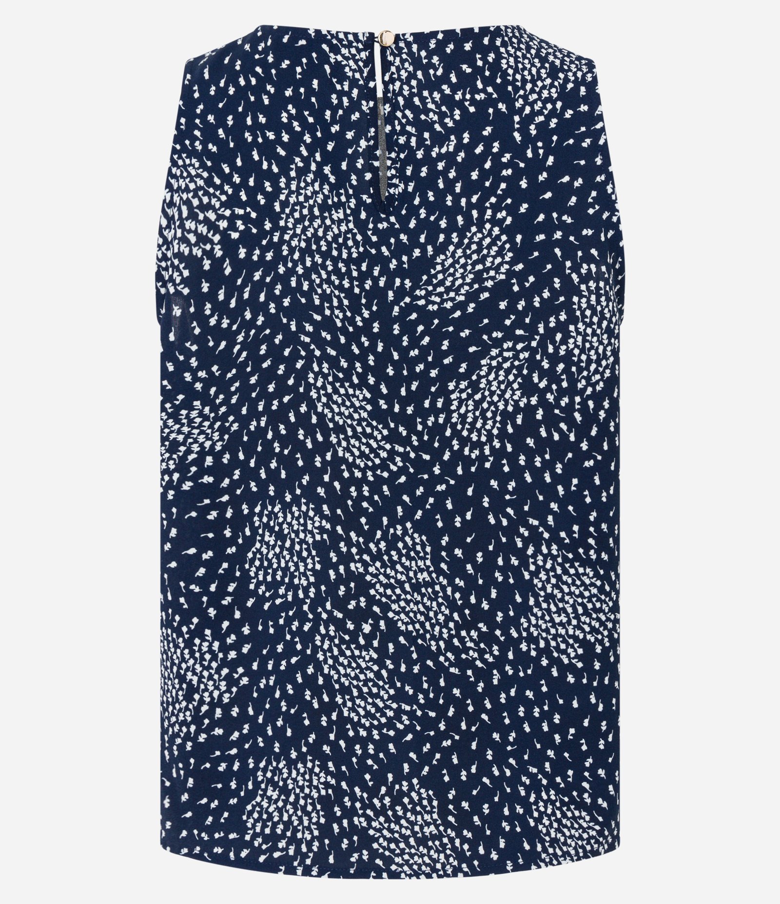 Blusa sem Manga em Airflow com Estampa de Mini Flores Azul 7