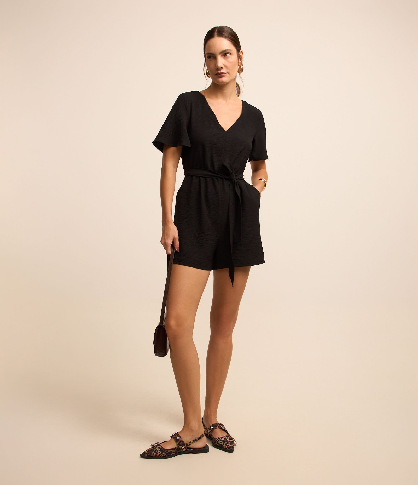 Macaquinho com Efeito Airflow e Amarração Preto 2