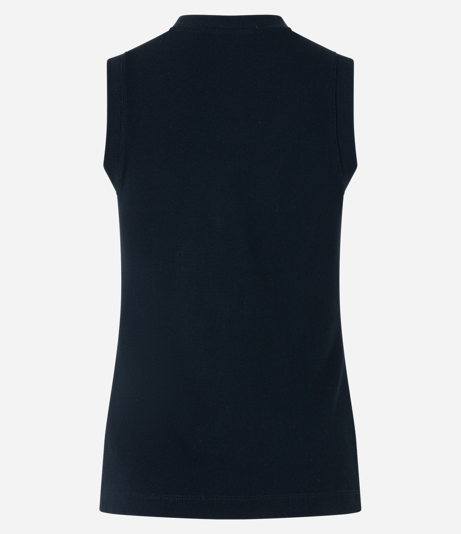 Blusa Colete Canelada em Ribana com Abotoamento Preto 8