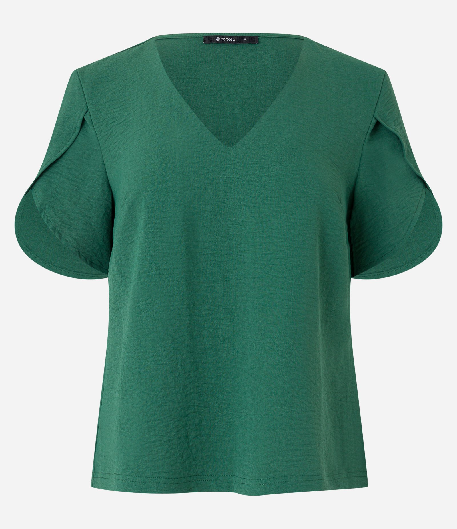 Blusa com Manga Tulipa e Efeito Airflow Verde 5