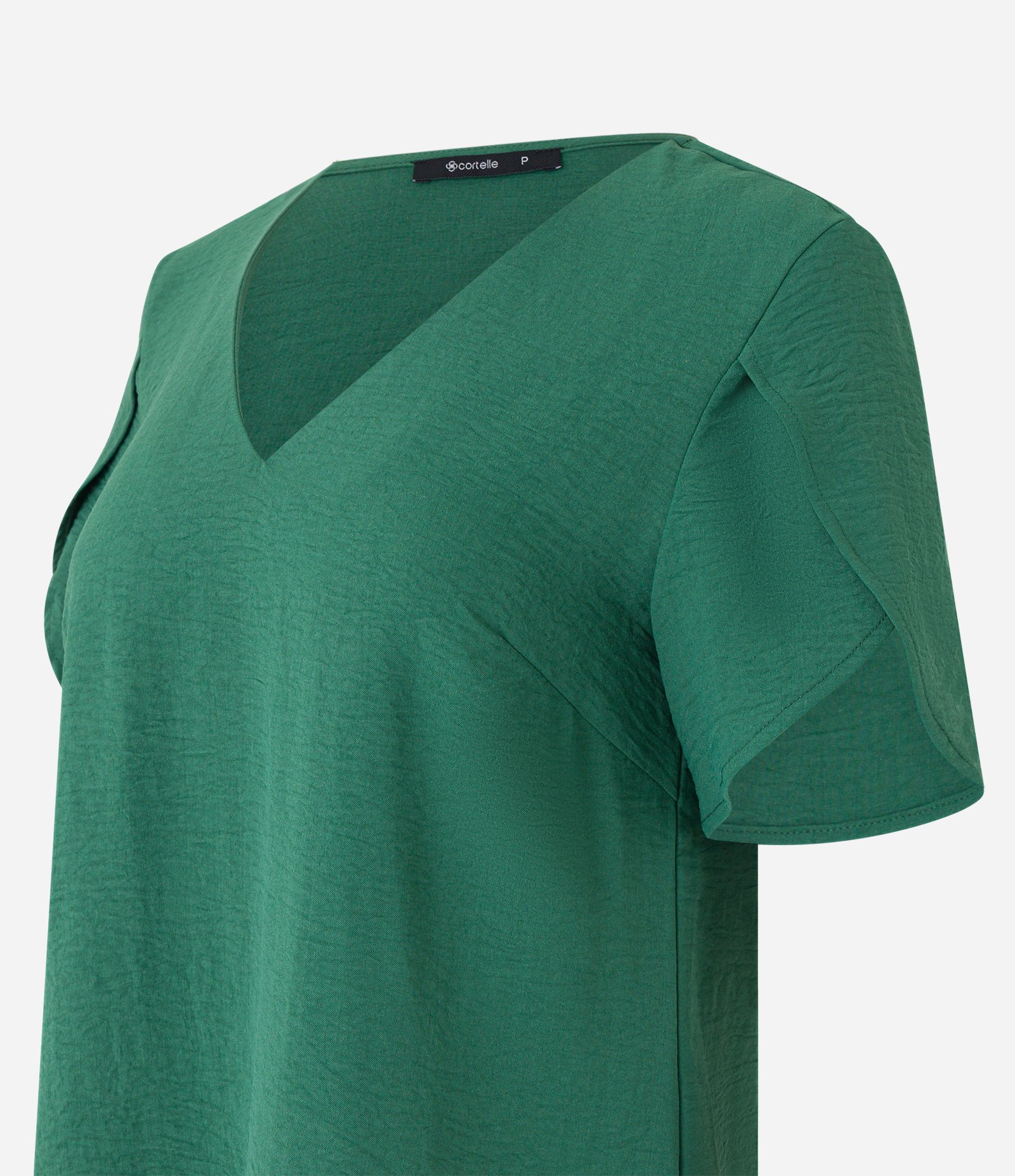 Blusa com Manga Tulipa e Efeito Airflow Verde 6