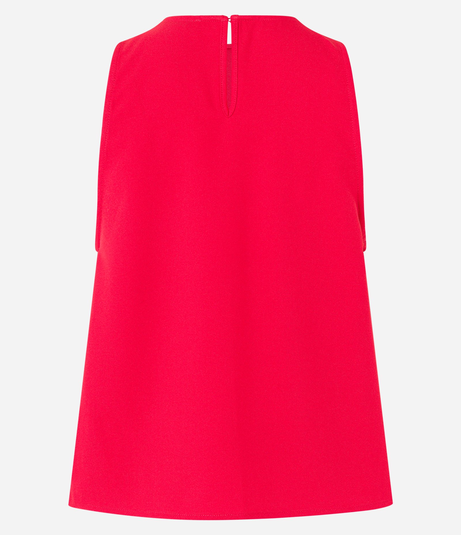 Blusa Regata em Crepe com Pregas na Gola Vermelho 6