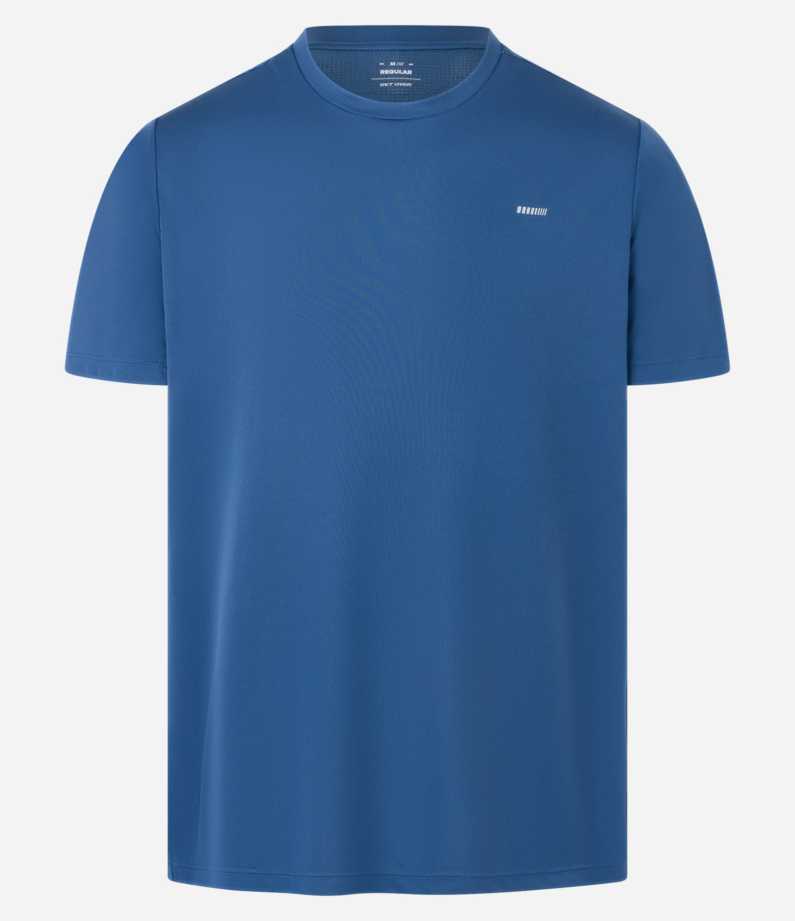 Camiseta Esportiva em Tecnologia Dry com Recortes e Detalhes Refletivos Azul 5