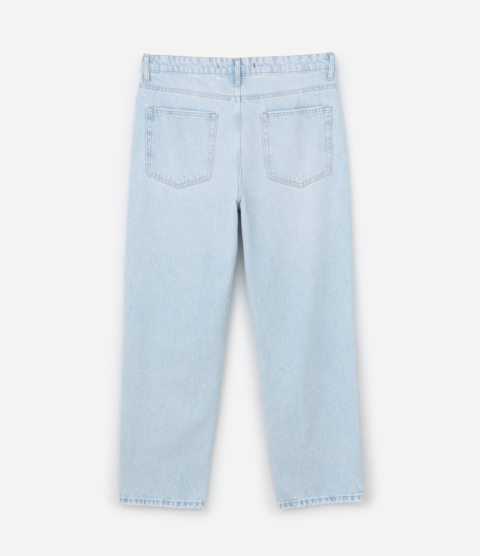 Calça Baggy em Jeans Vintage Azul Claro 8
