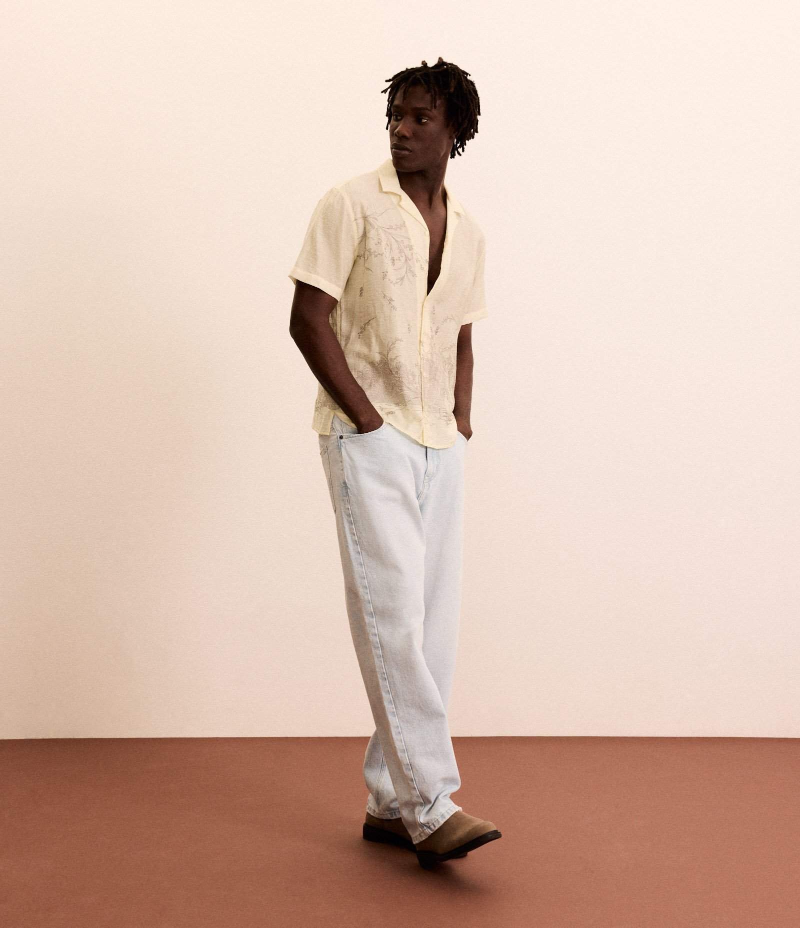 Calça Baggy em Jeans Vintage Azul Claro 2