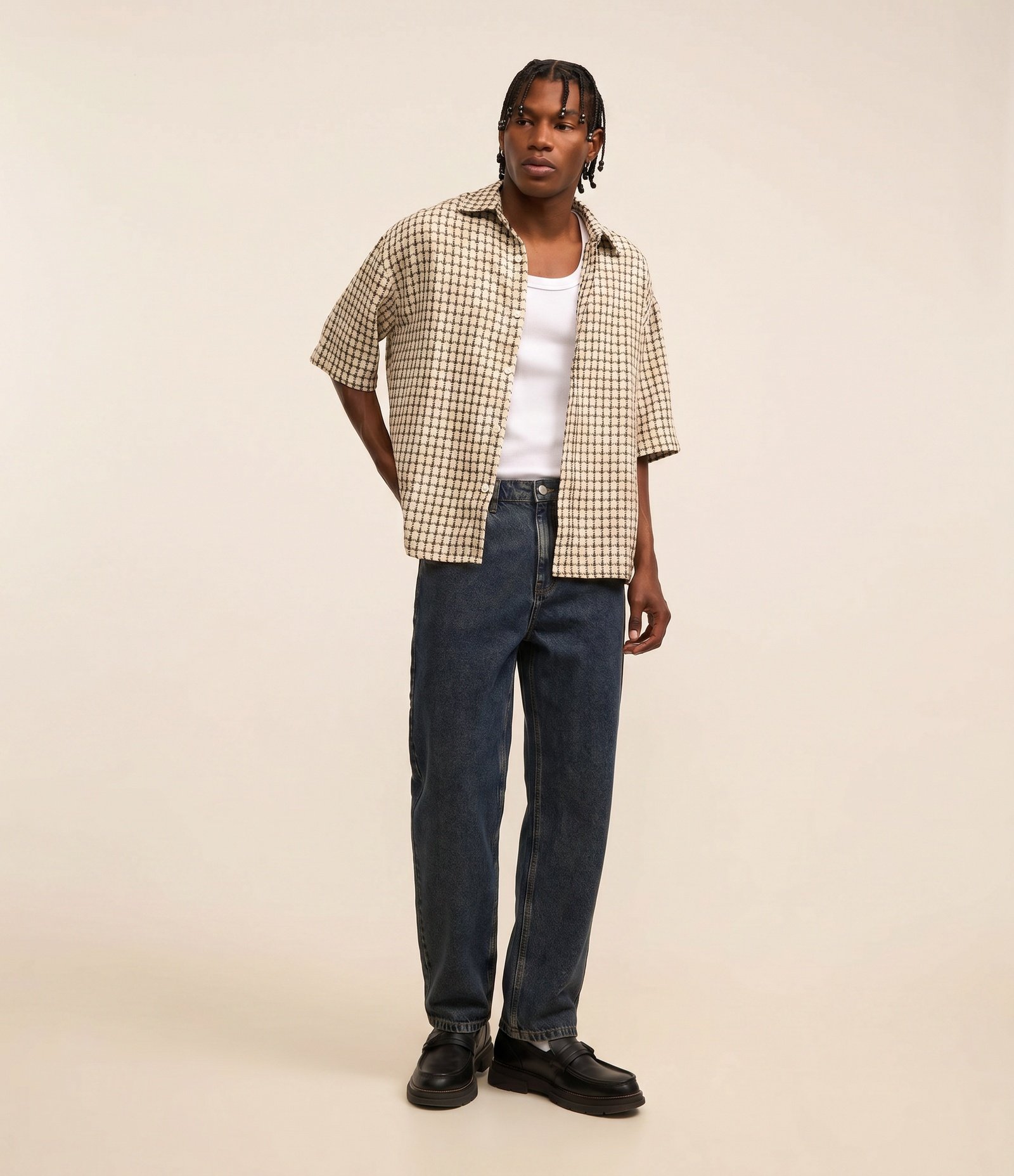 Calça Baggy em Jeans Vintage Azul 1