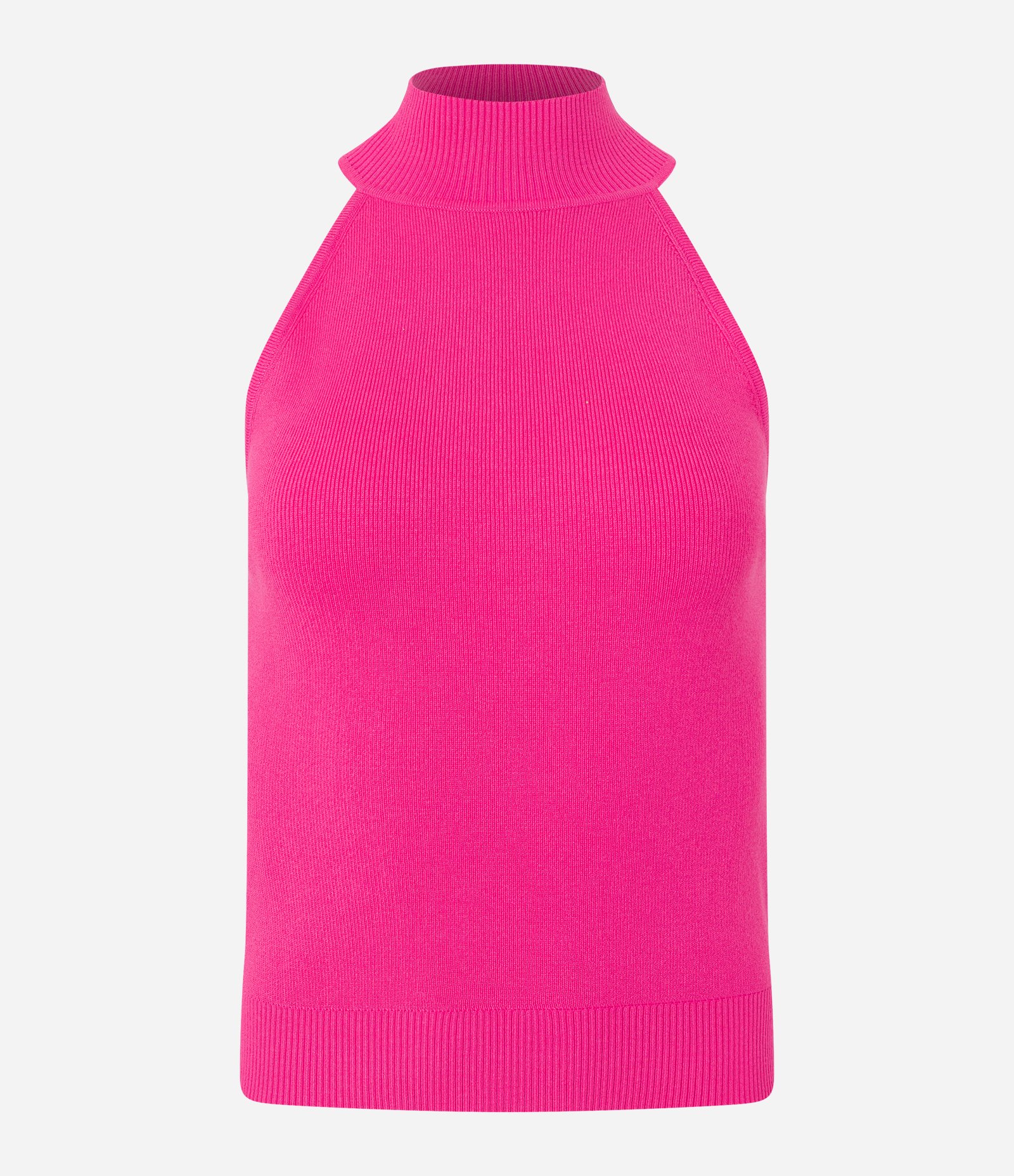 Blusa Básica em Viscose Canelada com Gola Halter Rosa 4