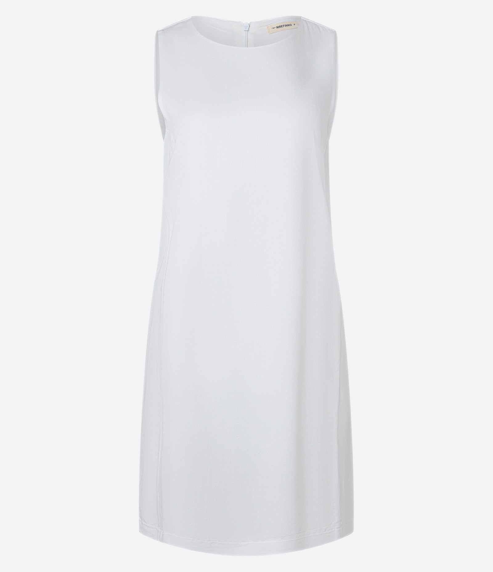 Vestido em Viscolinho com Alça Larga e Fechamento em Zíper nas Costas Branco Neve 4