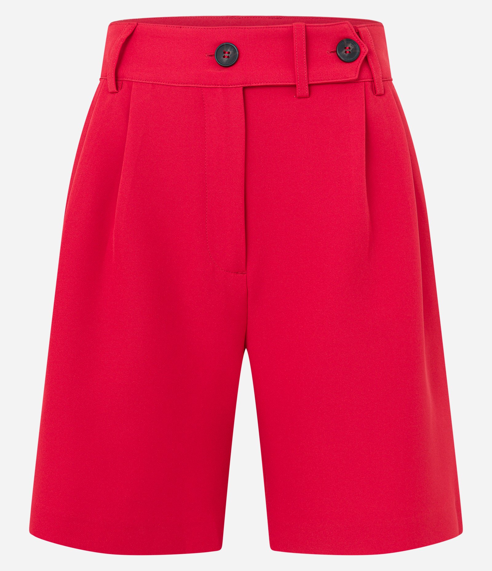 Bermuda Alfaiatada com Pregas e Fechamento Transpassado Vermelho 5