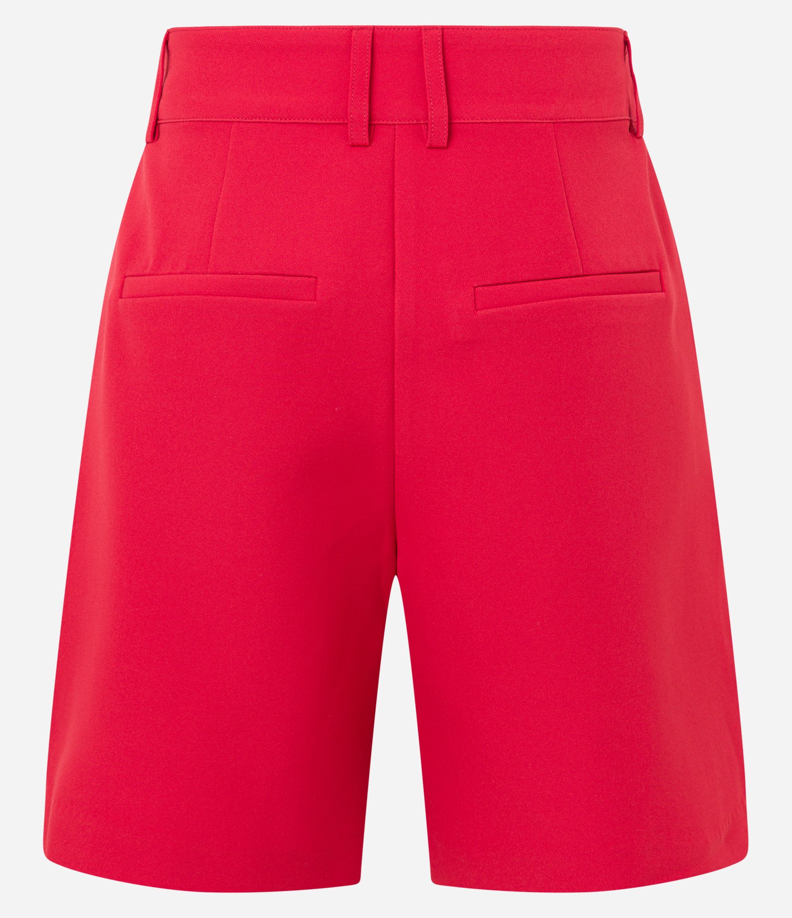 Bermuda Alfaiatada com Pregas e Fechamento Transpassado Vermelho 6