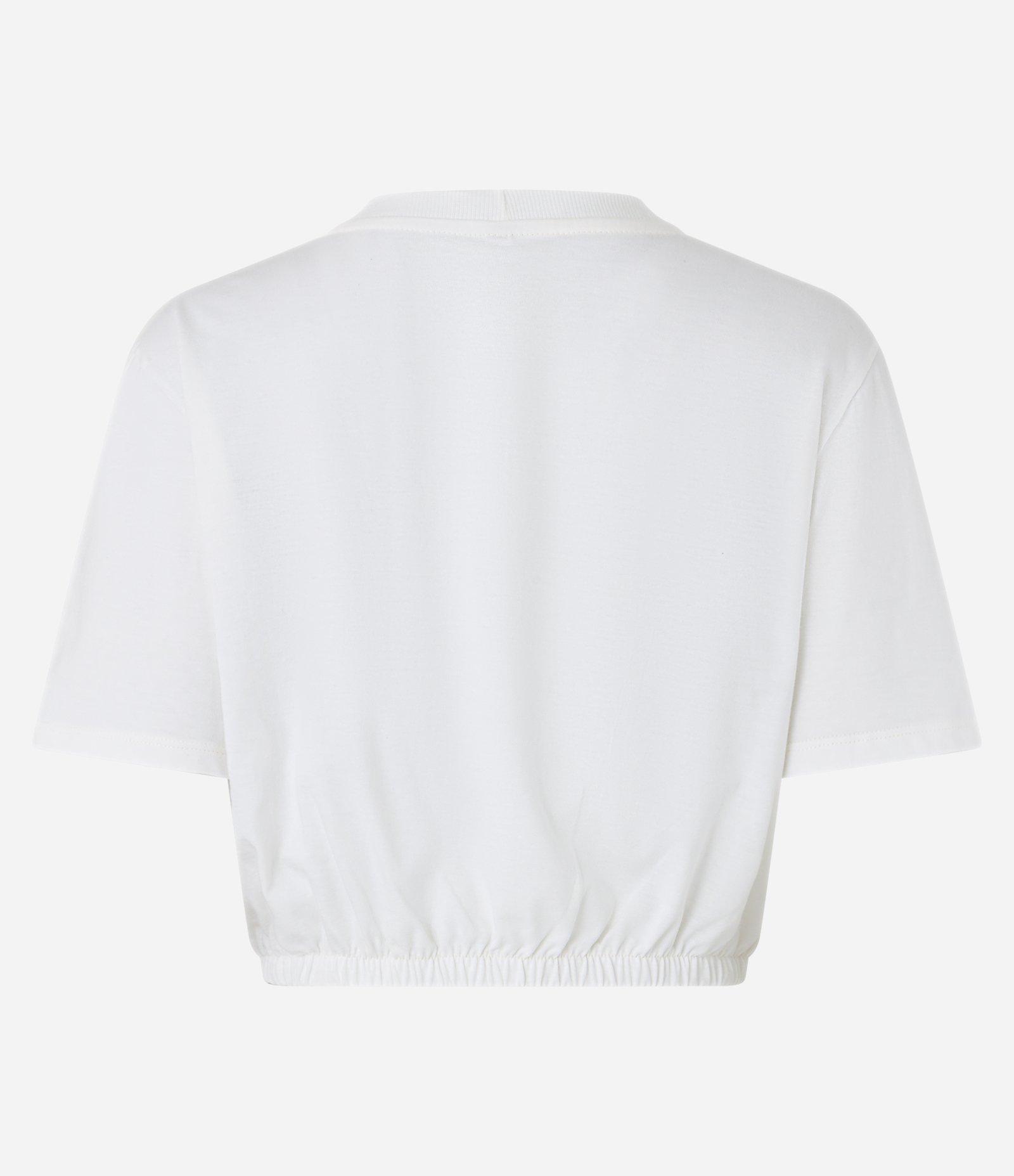 Blusa T-shirt em Algodão com Pregas no Ombro e Elástico na Barra Branco 6