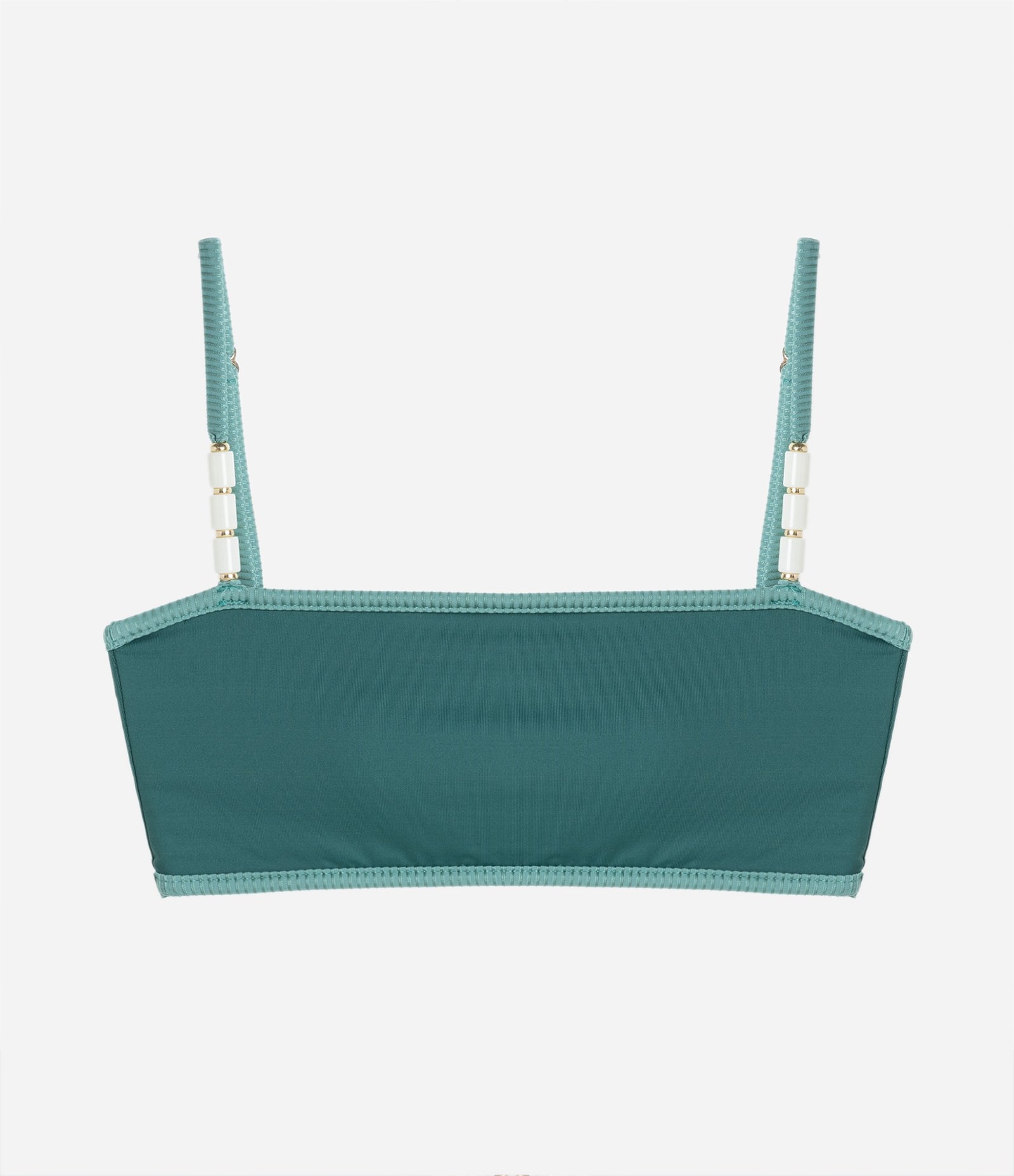 Biquíni Top Bandeau Com Viés Contrastante e Detalhe nas Alças Verde 5