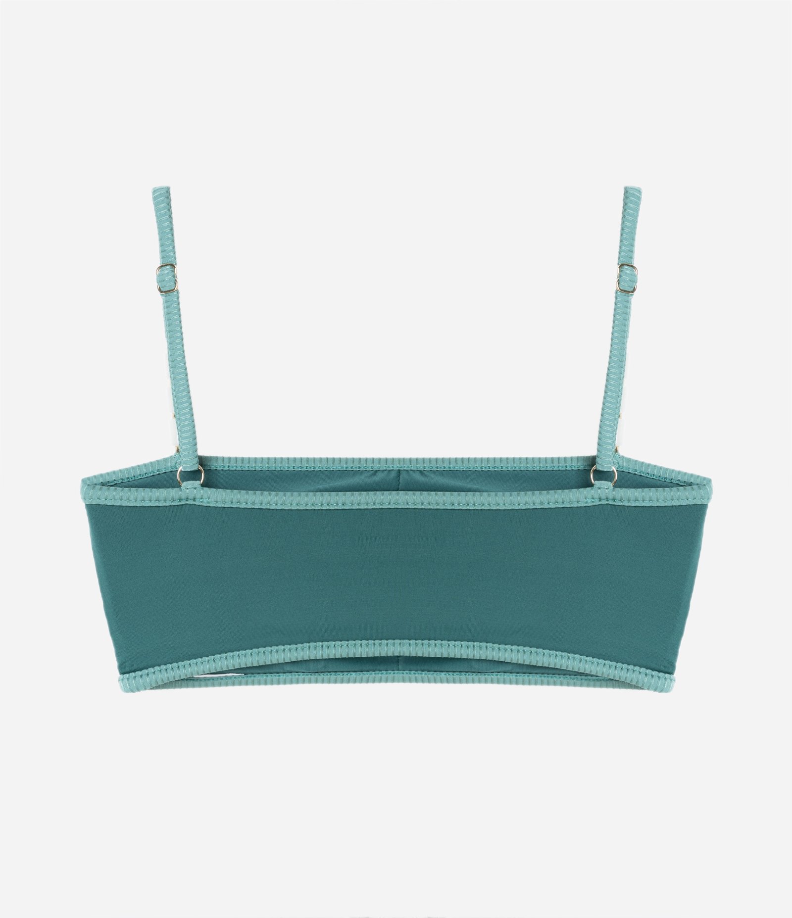 Biquíni Top Bandeau Com Viés Contrastante e Detalhe nas Alças Verde 6