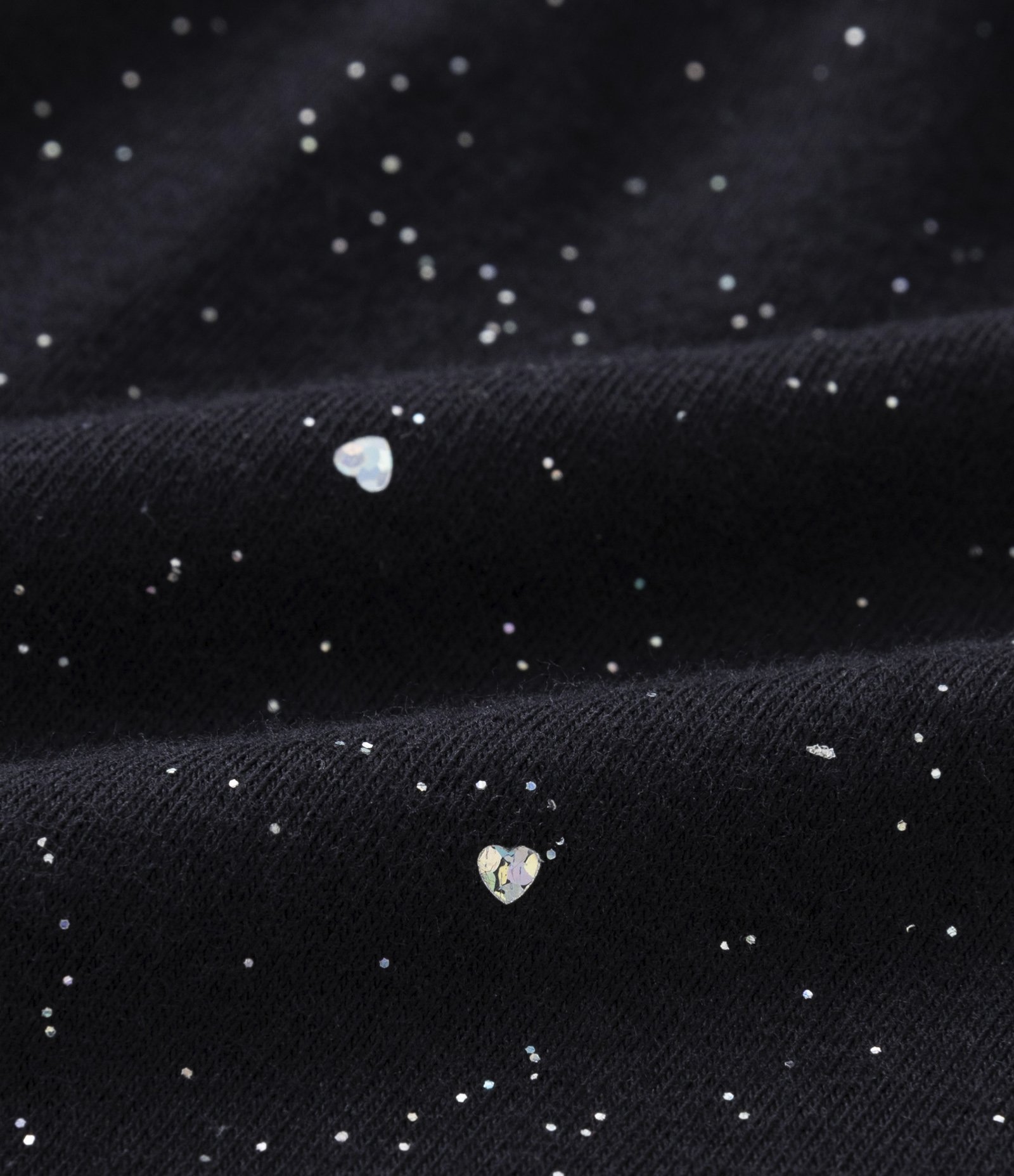 Short Clochard Infantil em Algodão com Brilhinhos - Tam 1 a 5 anos Preto 3