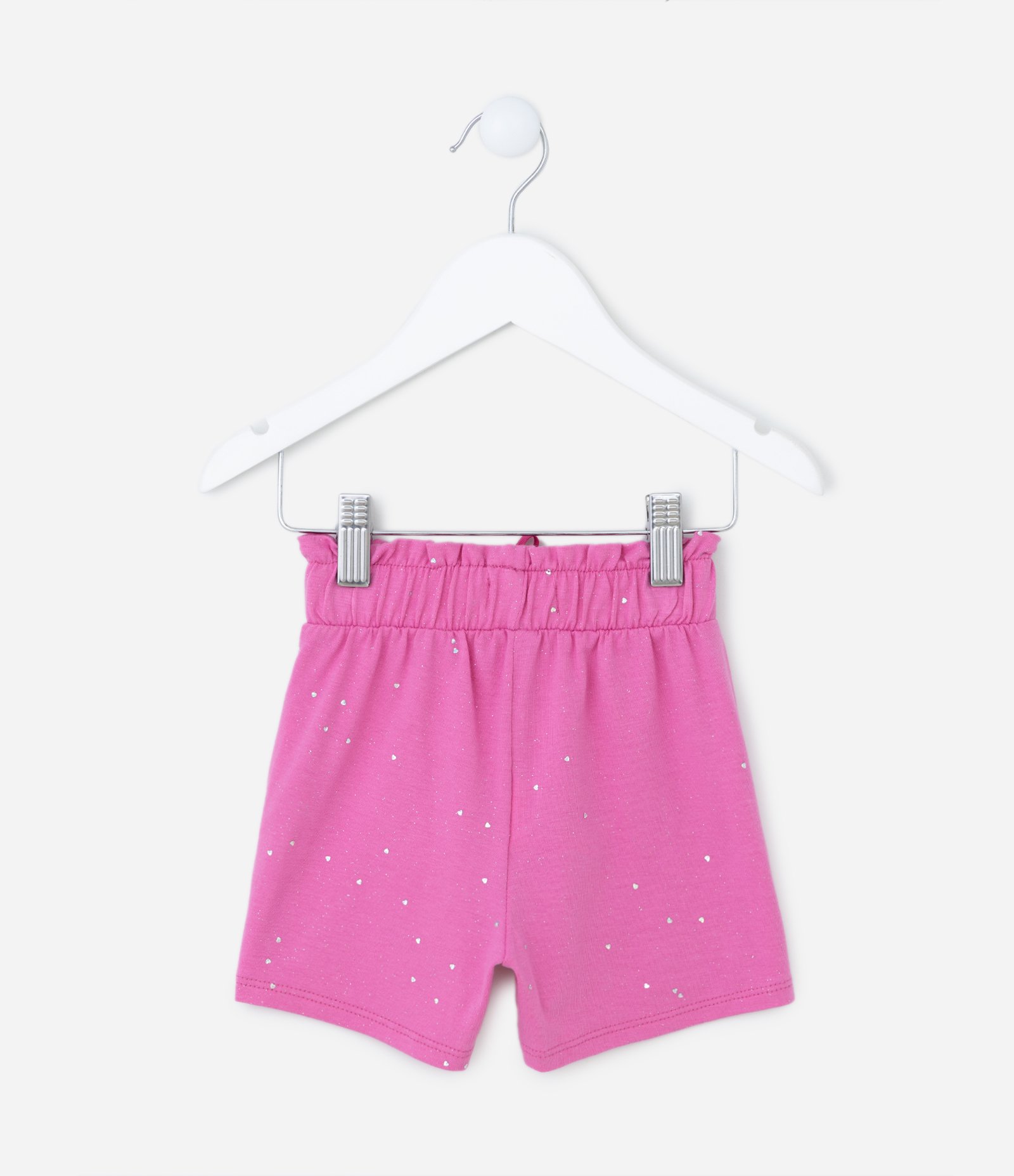 Short Clochard Infantil em Algodão com Brilhinhos - Tam 1 a 5 anos Rosa 2