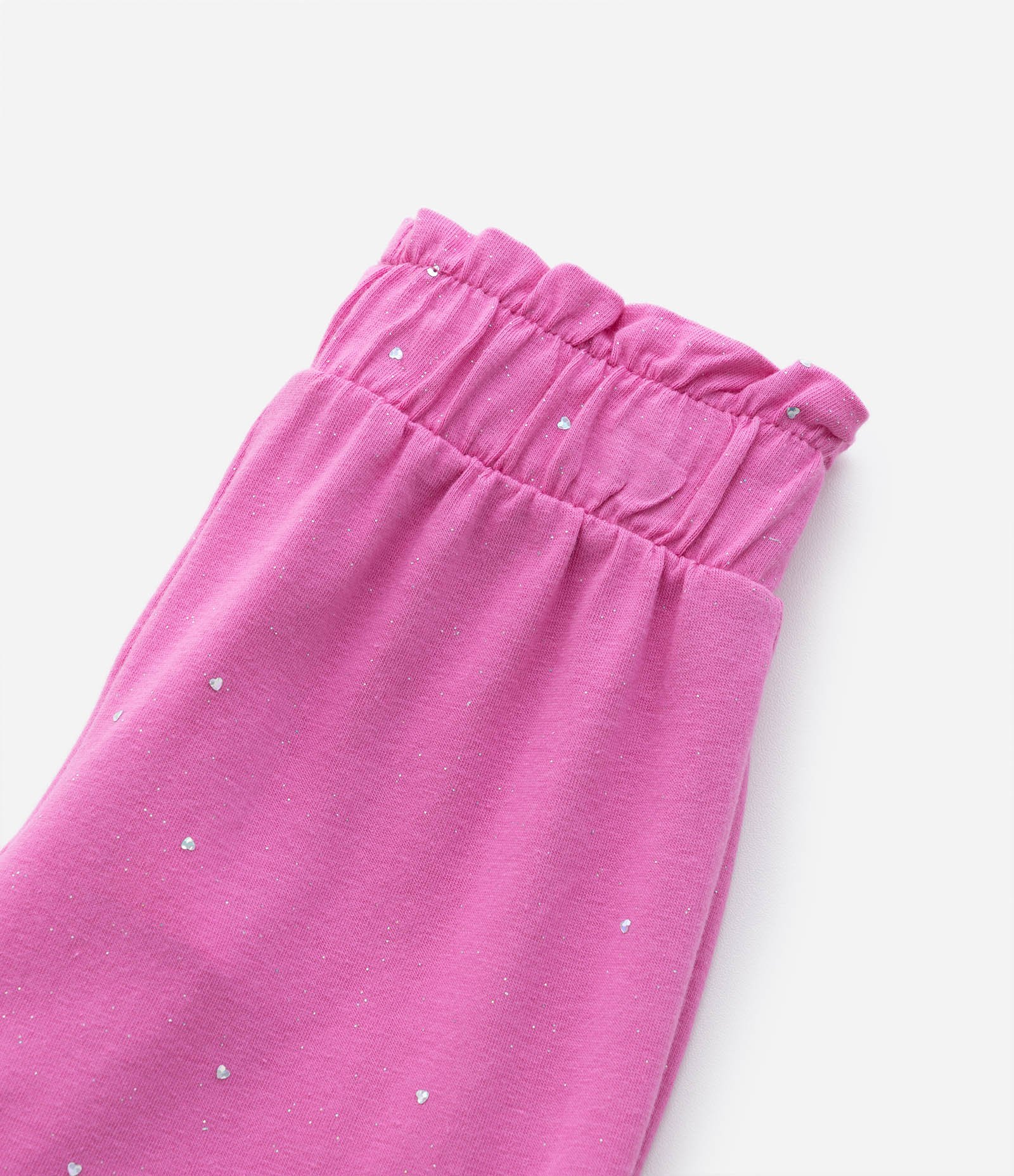 Short Clochard Infantil em Algodão com Brilhinhos - Tam 1 a 5 anos Rosa 3