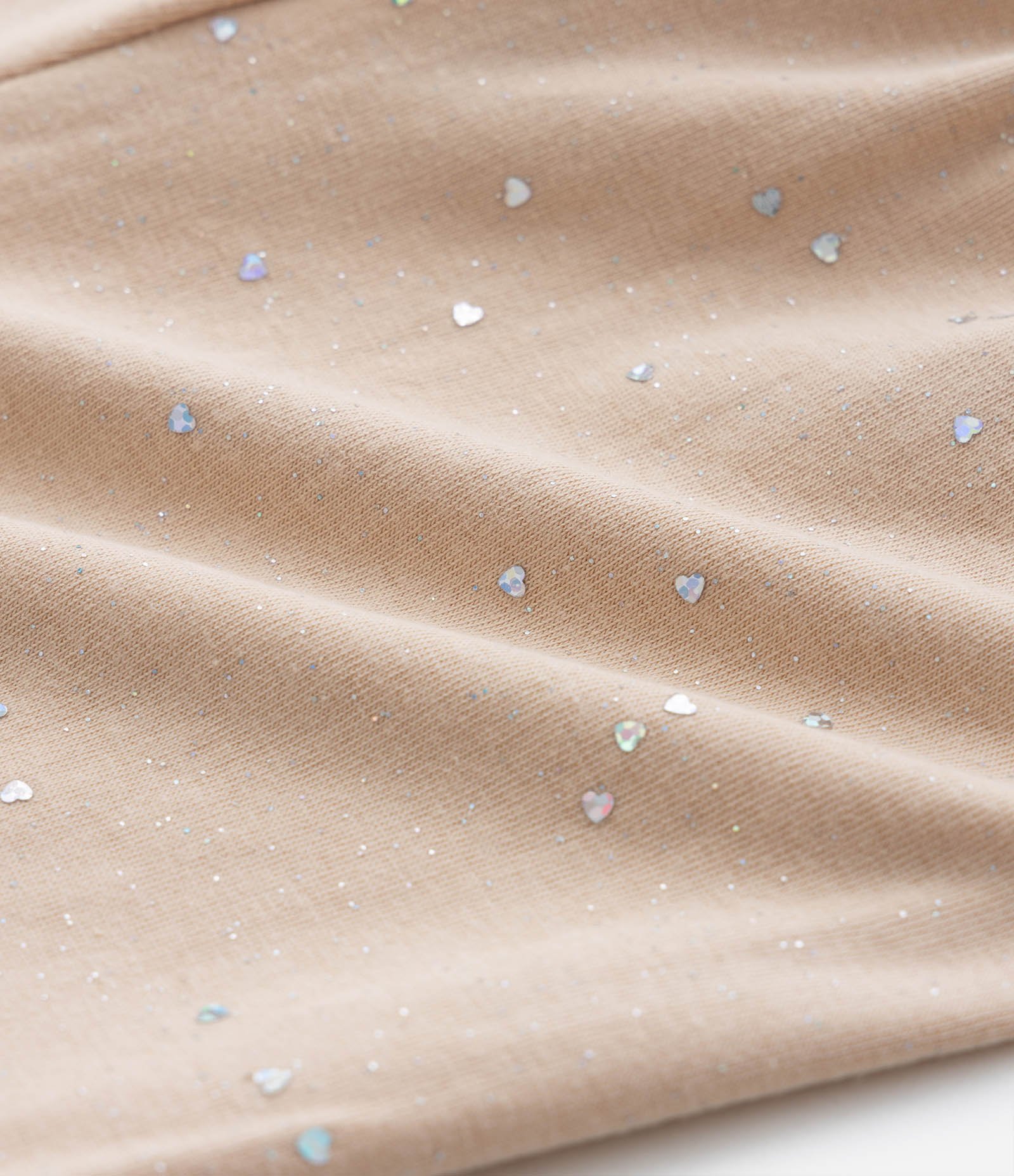 Short Clochard Infantil em Algodão com Brilhinhos - Tam 1 a 5 anos Bege 3