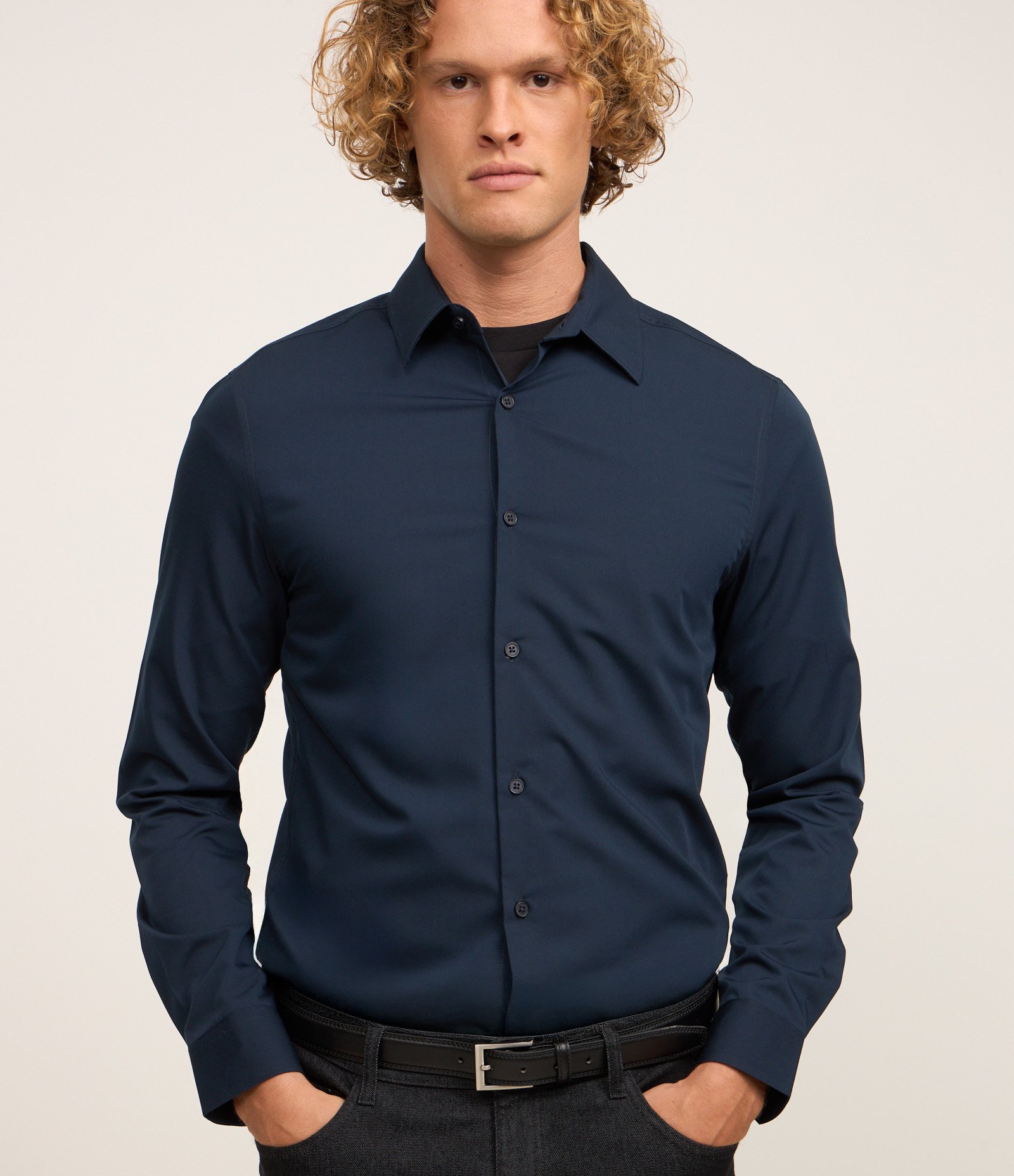 Camisa Performance em Poliamida Toque Gelado Azul 3