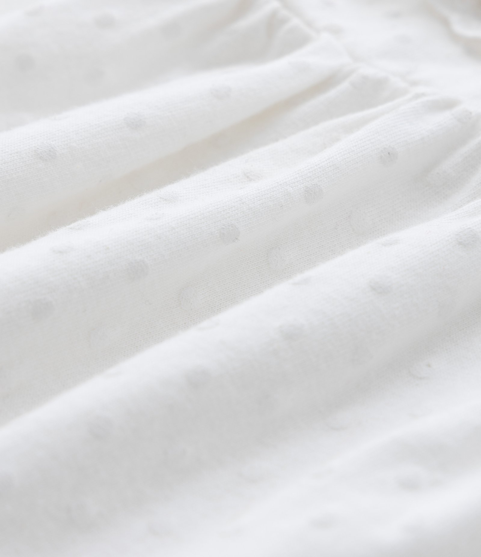 Vestido Infantil com Babadinhos e Textura - Tam 0 a 18 meses Branco 5