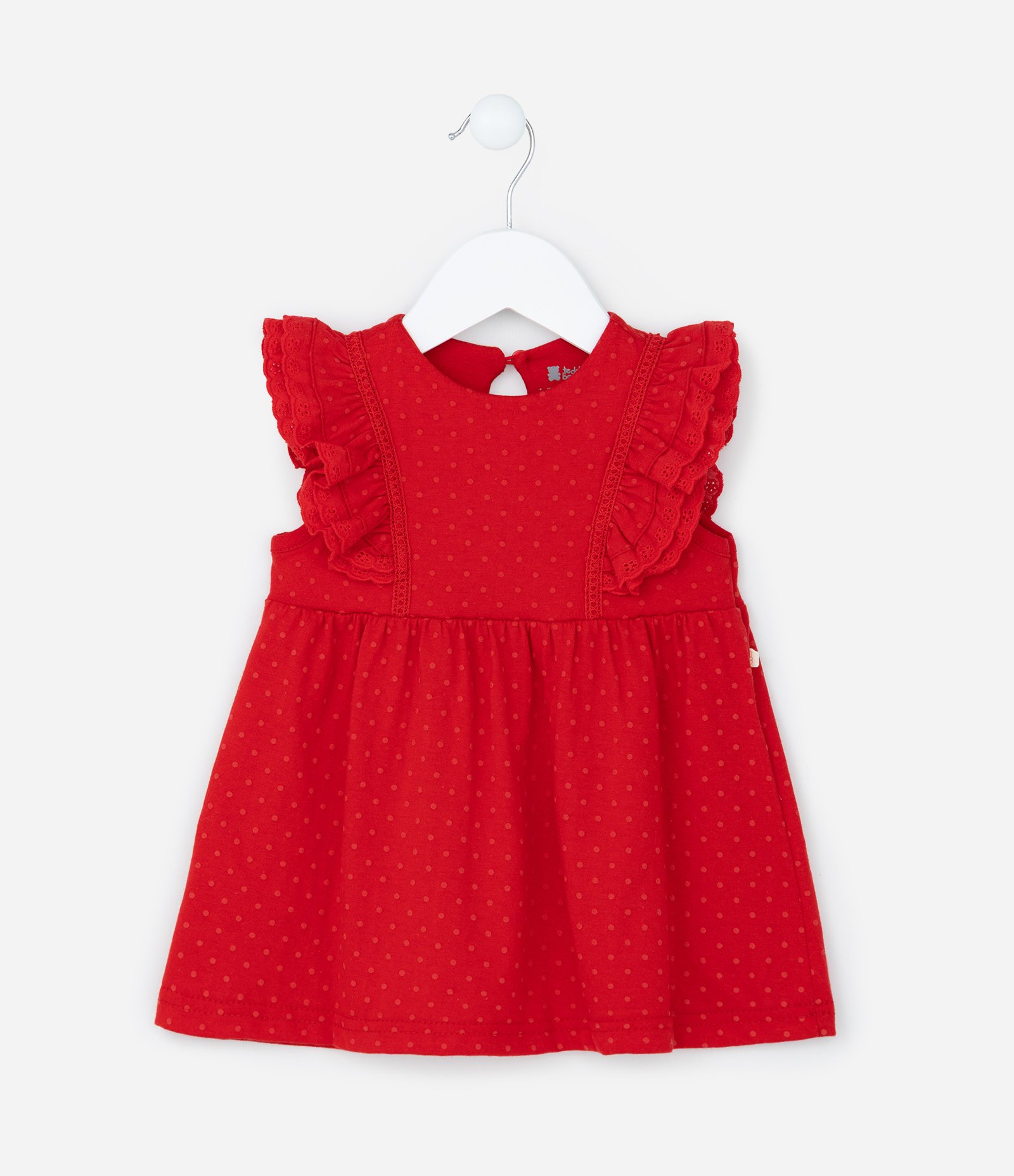 Vestido Infantil com Babadinhos e Textura - Tam 0 a 18 meses 2