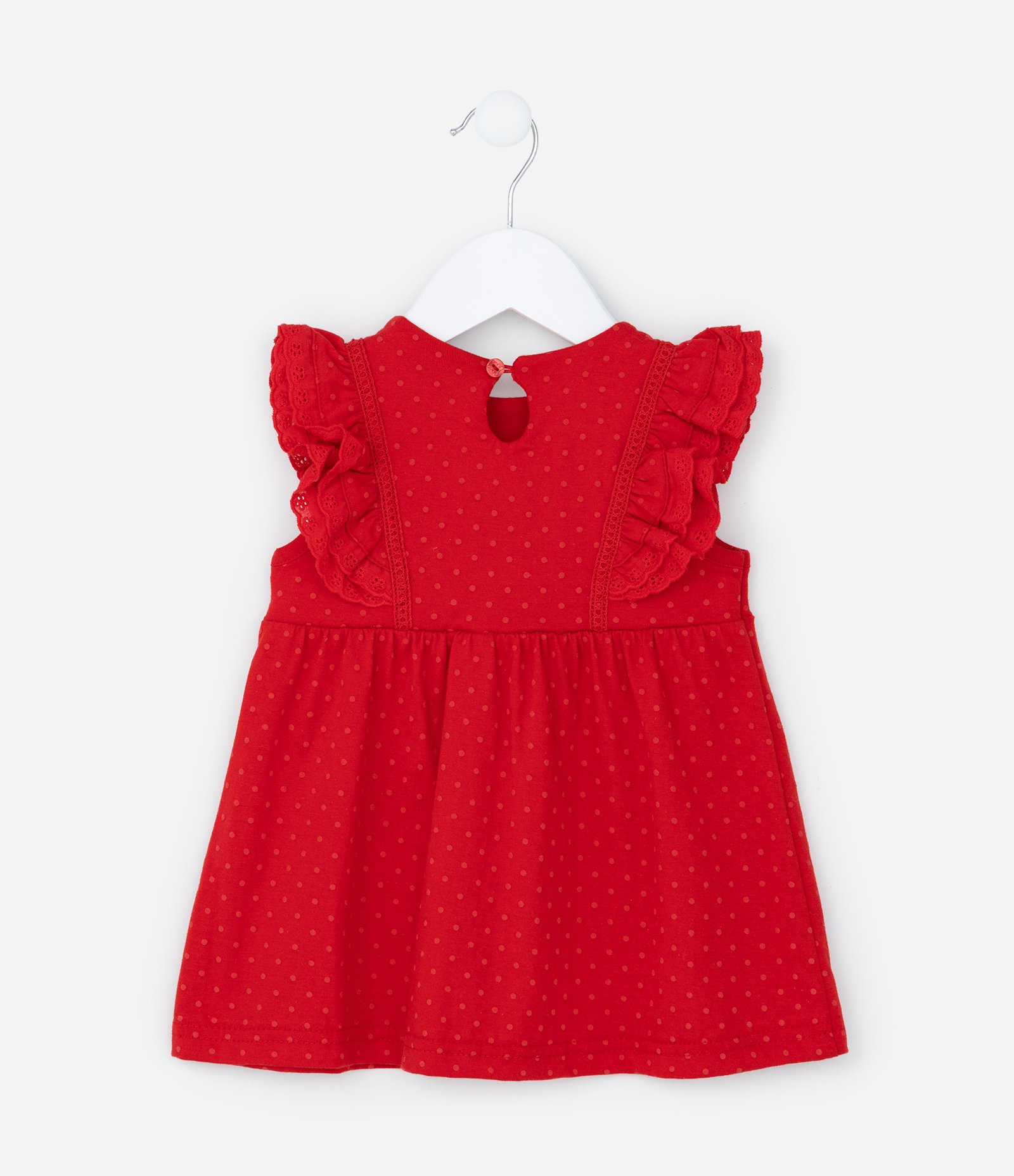 Vestido Infantil com Babadinhos e Textura - Tam 0 a 18 meses 3