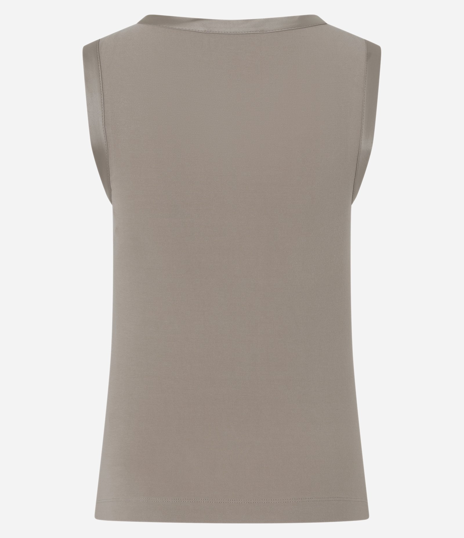 Blusa em Viscose com Cava Acetinada Bege 6