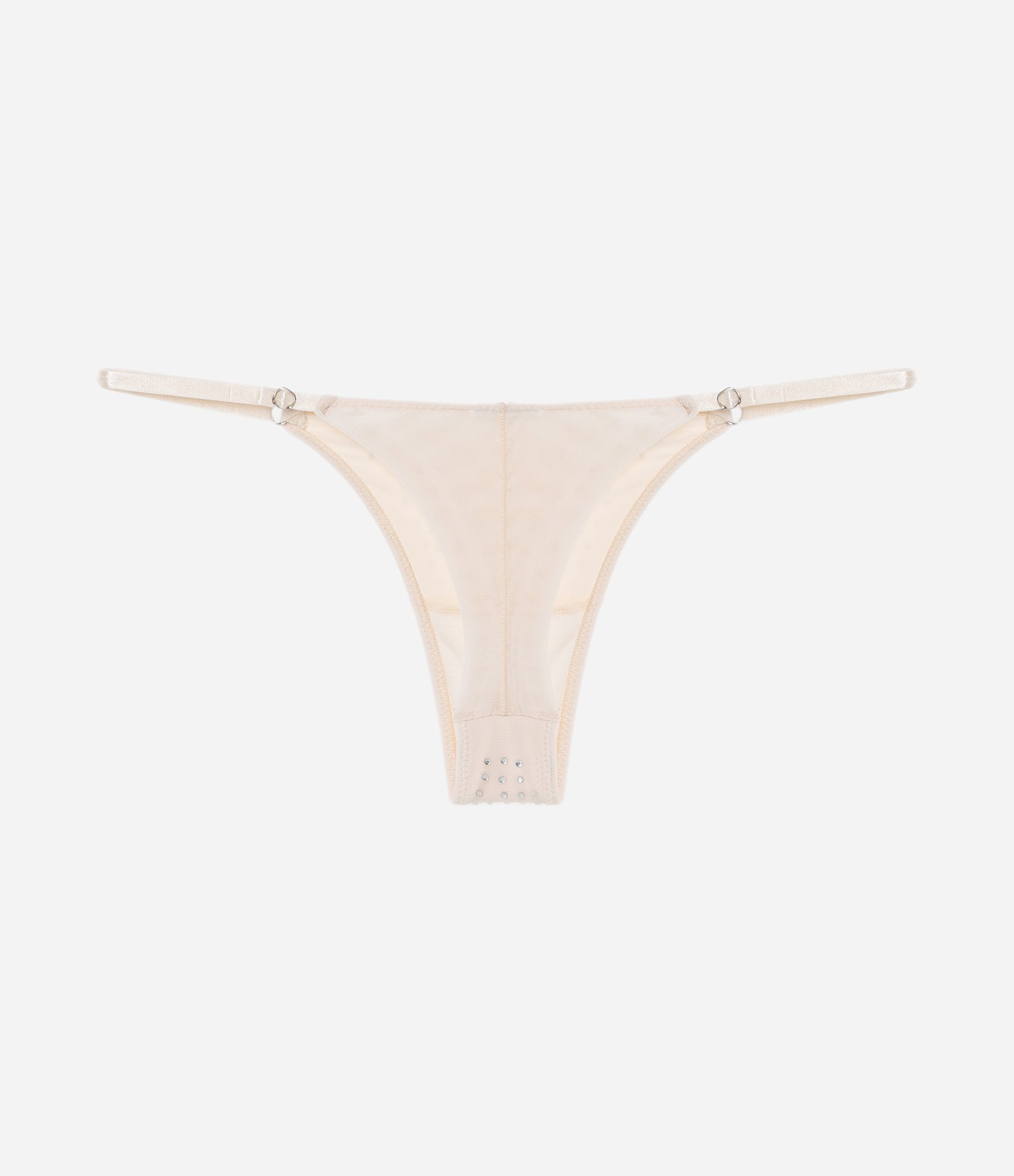 Calcinha String Fio Duplo com Tule e Strass Aplicado Rosa 6