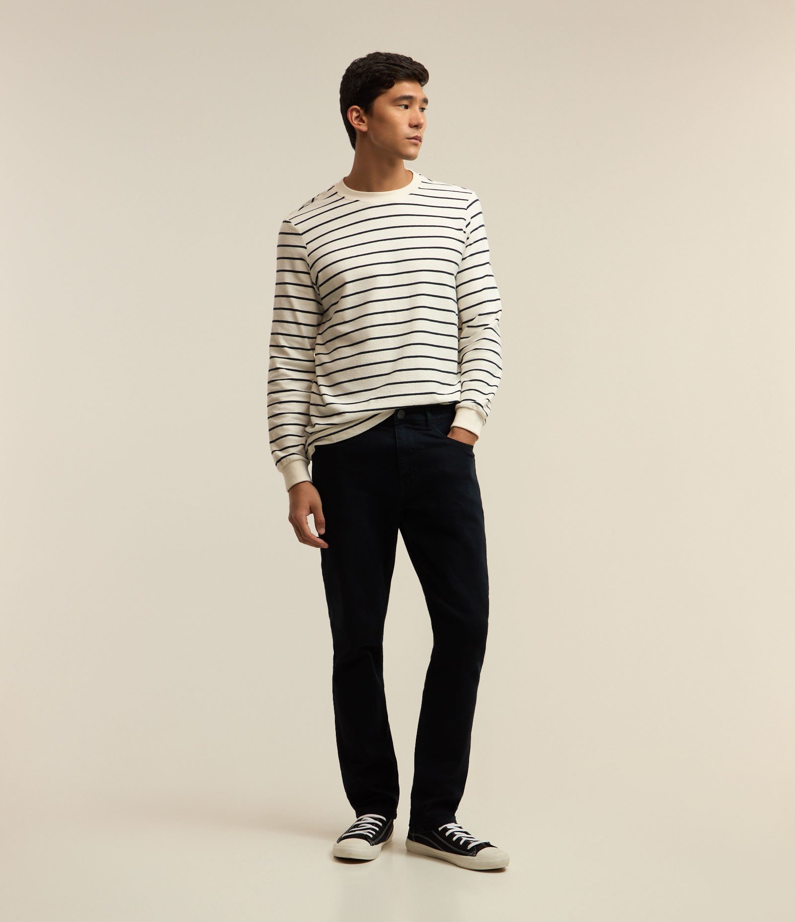 Calça Slim Jeans Básica Preto 1