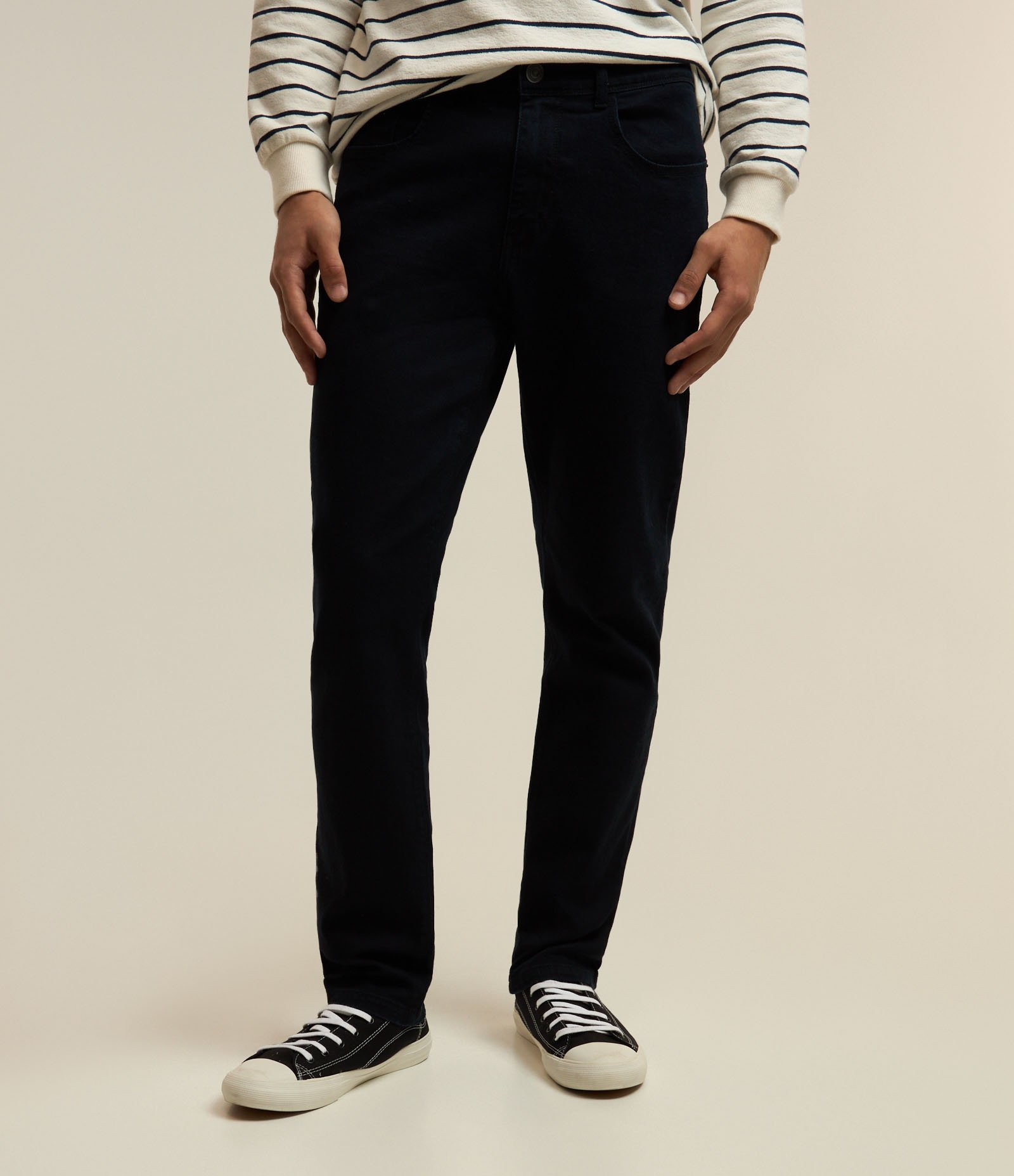 Calça Slim Jeans Básica Preto 3