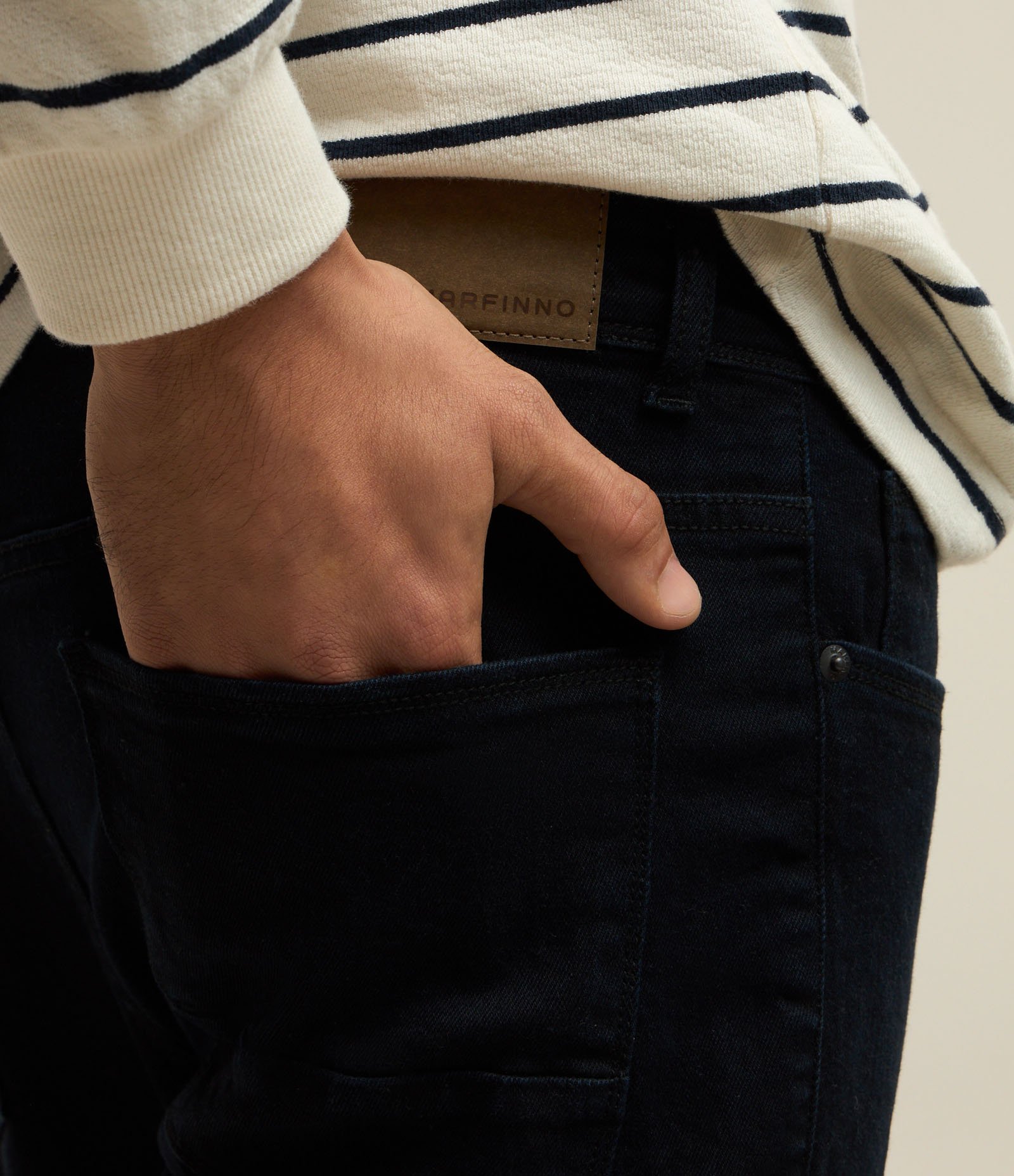 Calça Slim Jeans Básica Preto 5