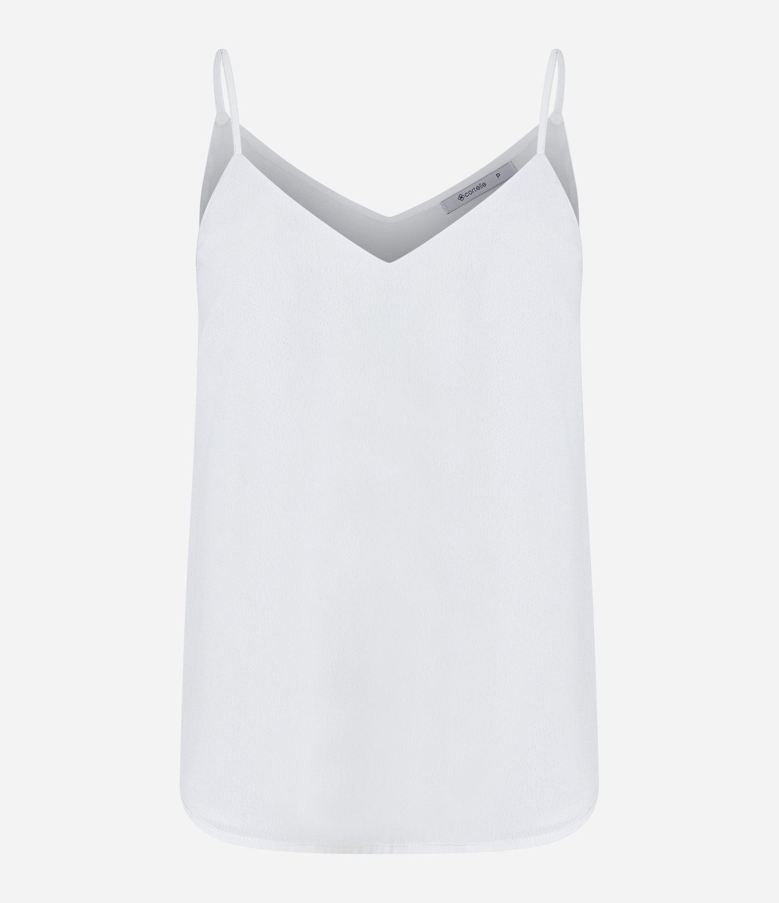 Blusa de Alça em Crepe com Decote V 1