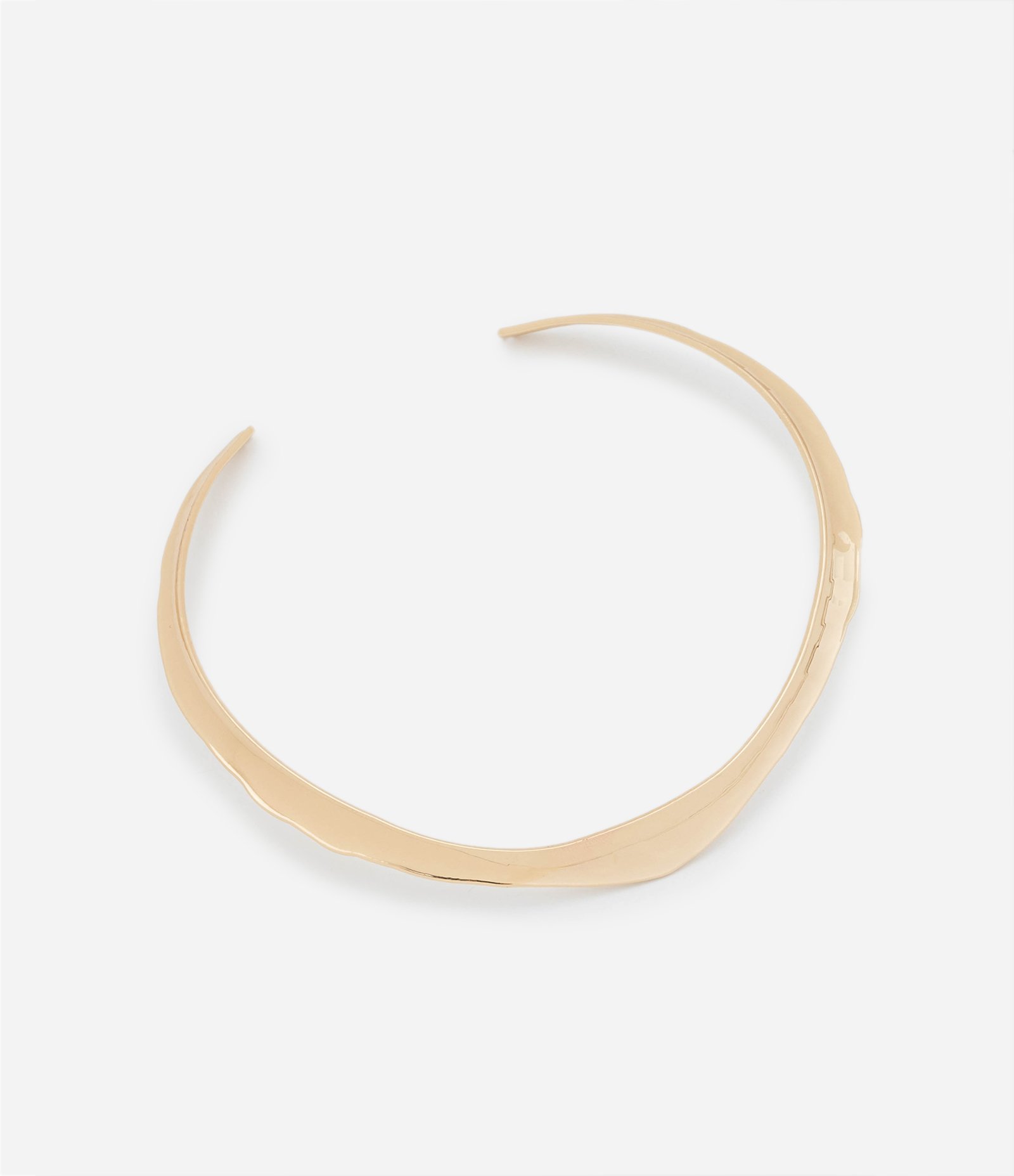 Gargantilha Rígida em Metal com Formato Irregular Dourado 2