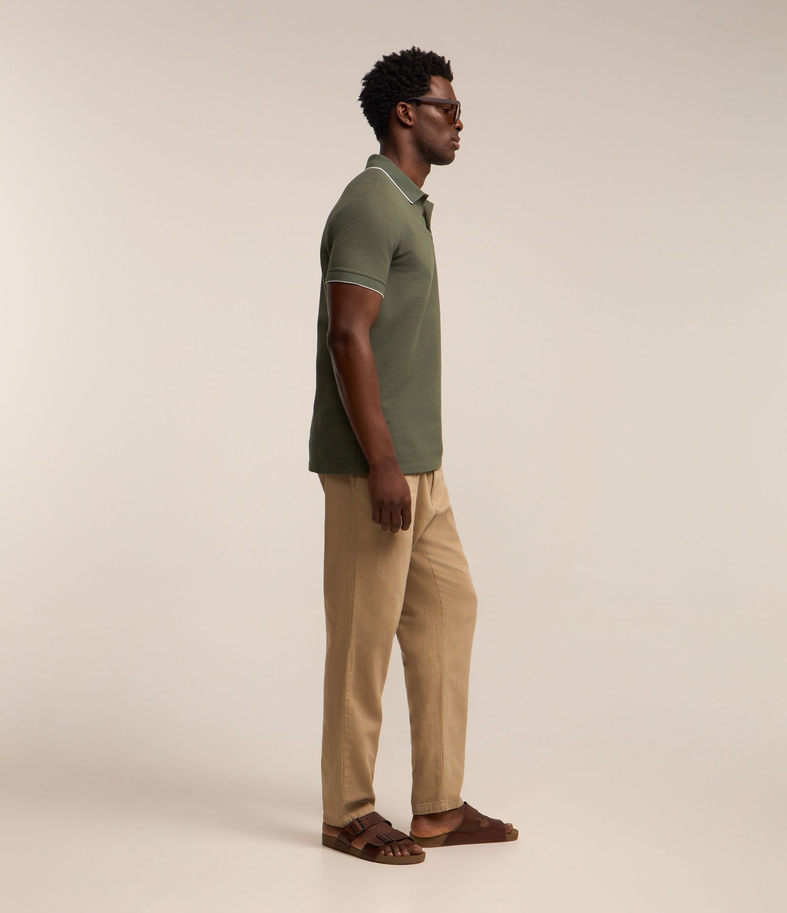 Polo em Algodão com Textura Waffle 4