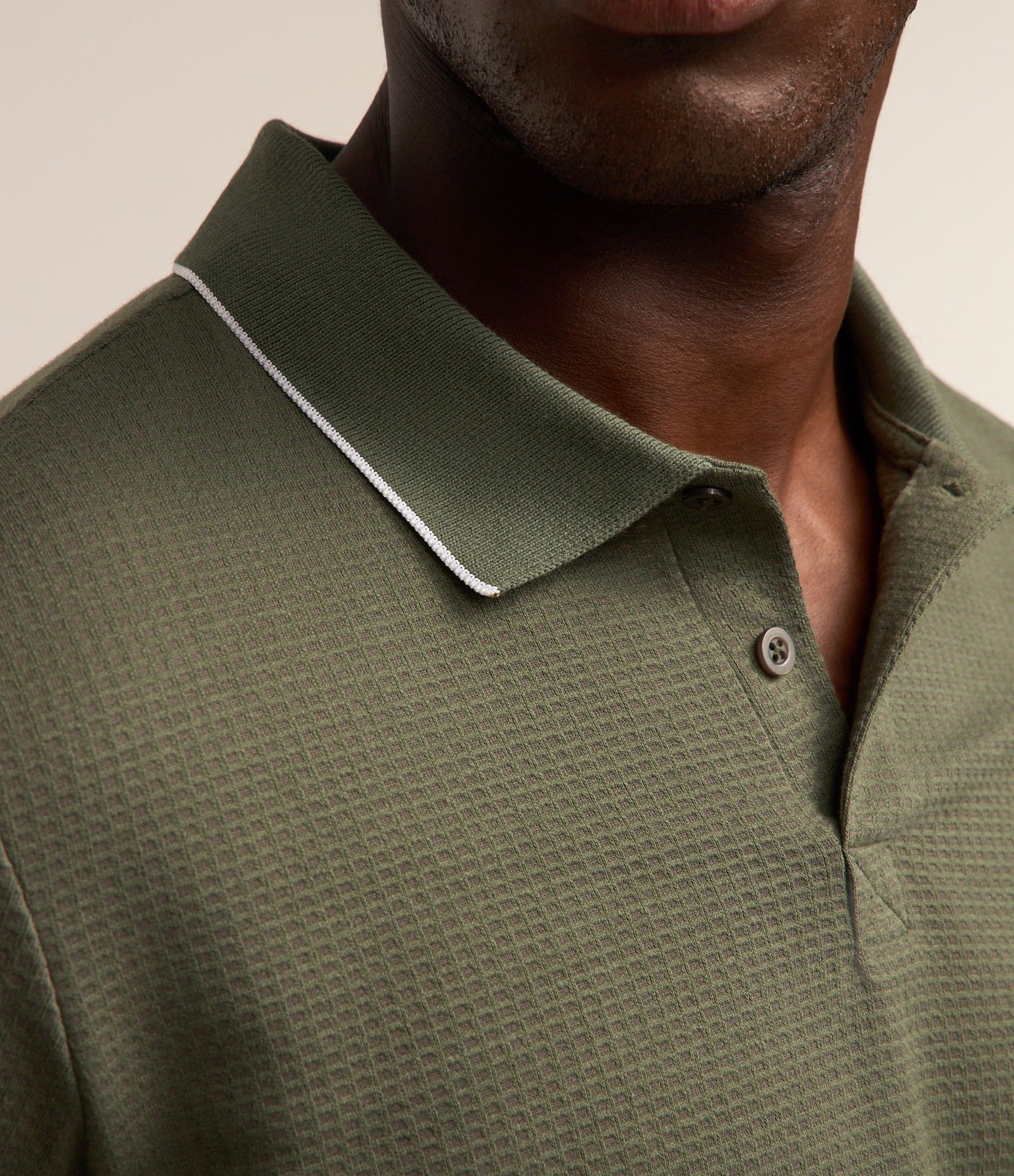 Polo em Algodão com Textura Waffle 5