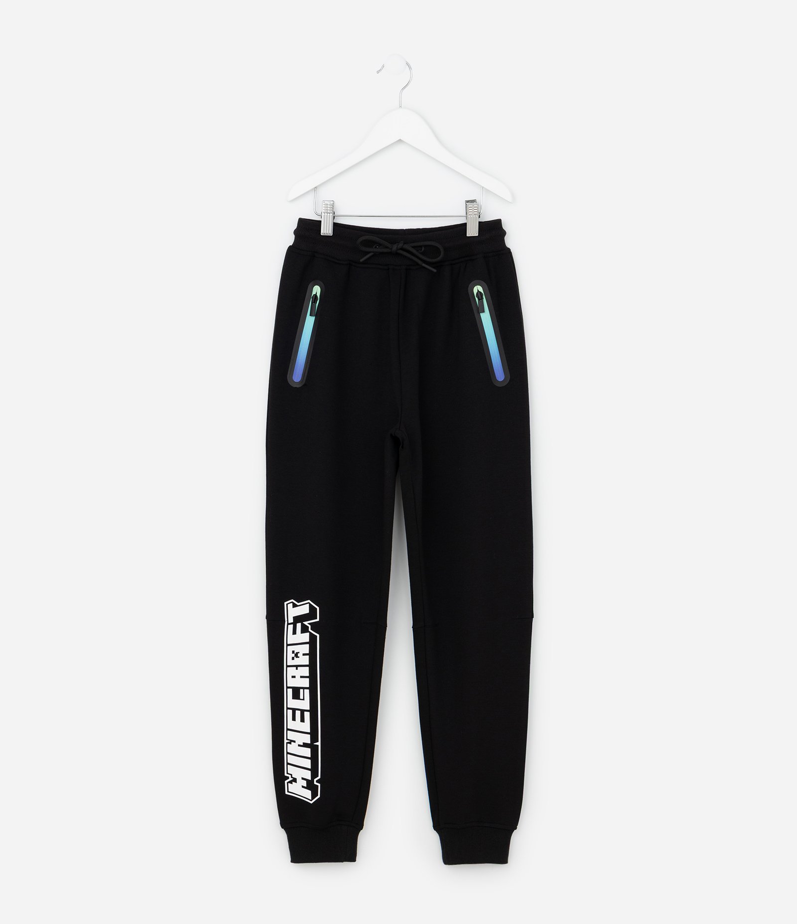 Calça Infantil Leve com Bolsos e Estampa Minecraft - Tam 5 a 14 Anos Preto 1