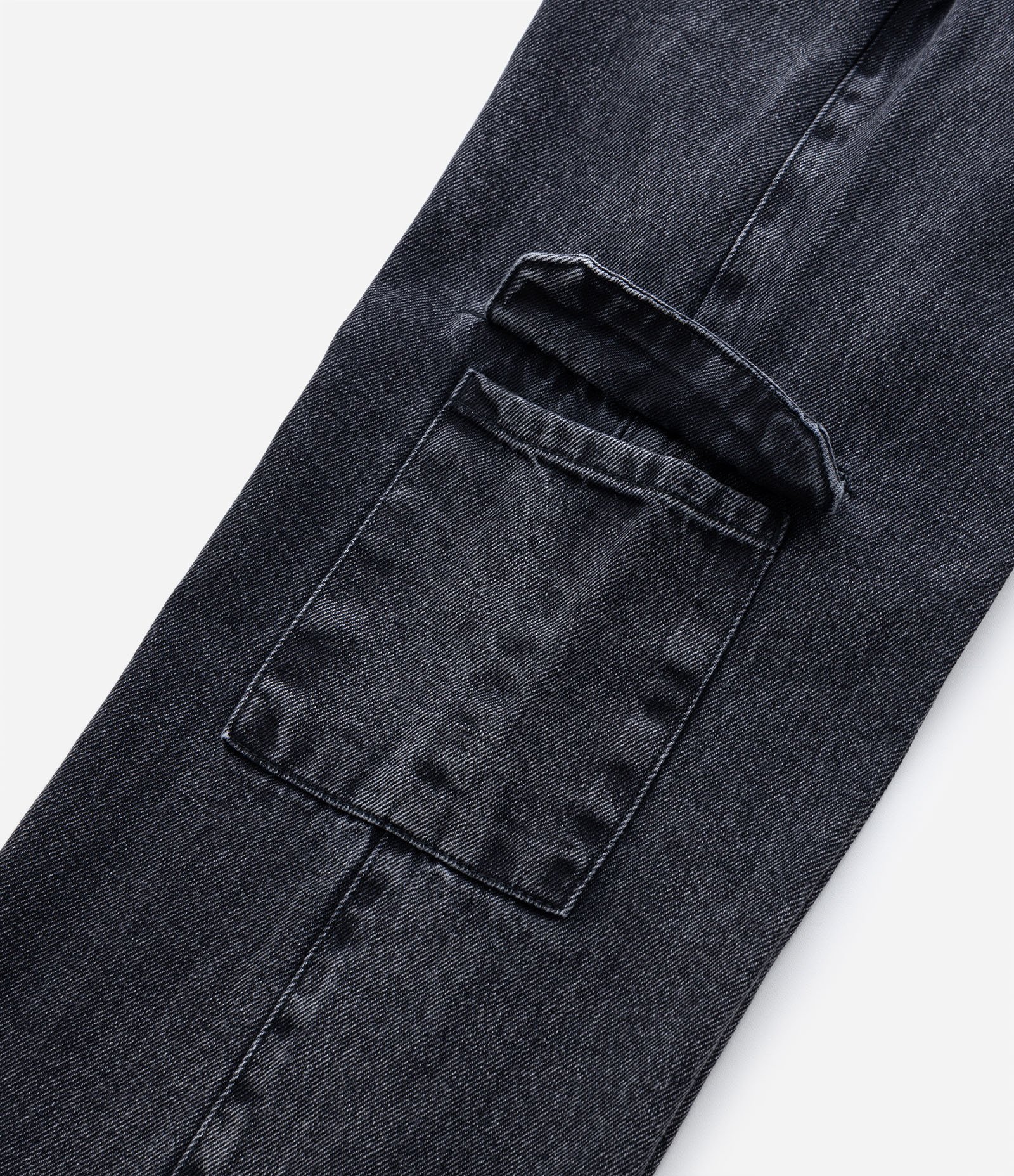 Calça Cargo Infantil em Sarja com Bolso Lateral - Tam 5 a 14 Anos Preto 8