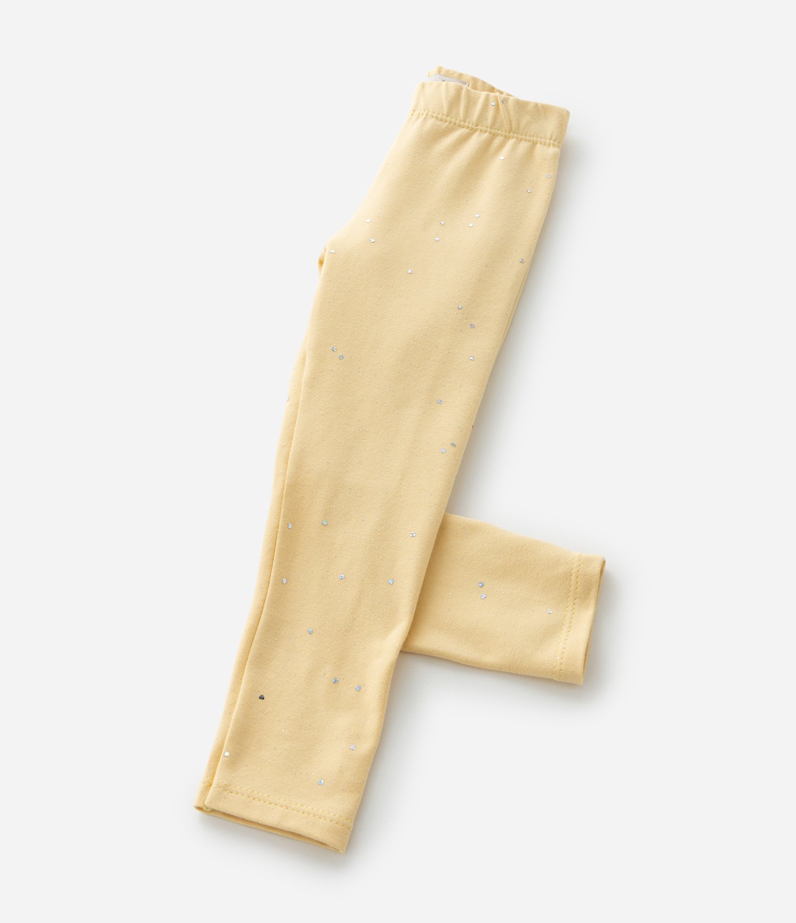 Calça Legging Infantil em Cotton com Brilhinhos - Tam 1 A 5 Anos Amarelo 5
