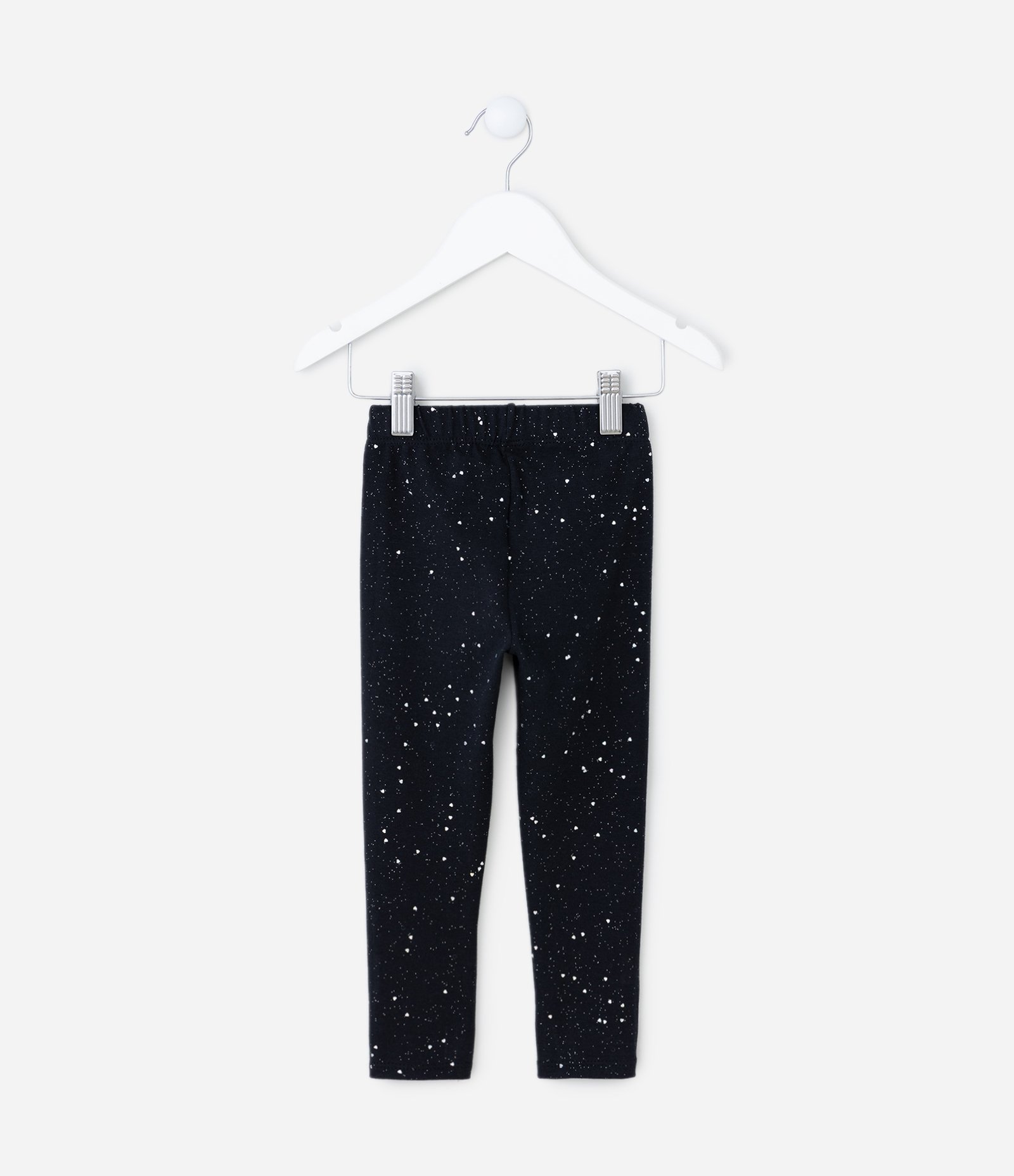 Calça Legging Infantil em Cotton com Brilhinhos - Tam 1 A 5 Anos Preto 3