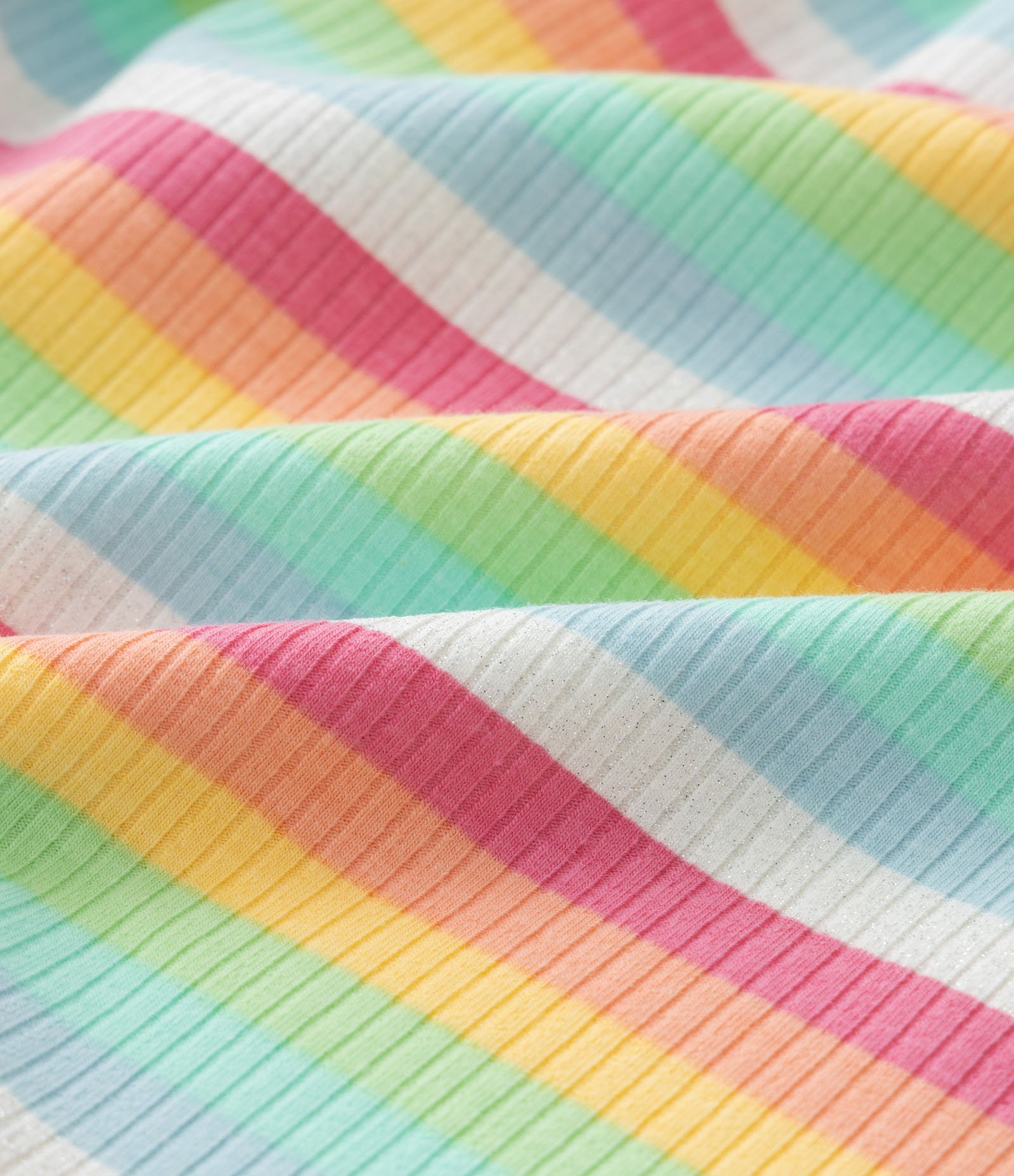 Vestido Infantil Canelado com Estampa de Listras - Tam 1 a 5 Anos Multicores 3