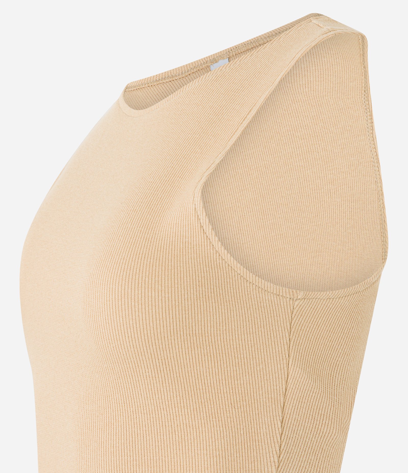 Blusa Cropped sem Manga em Algodão com Textura Canelada 6