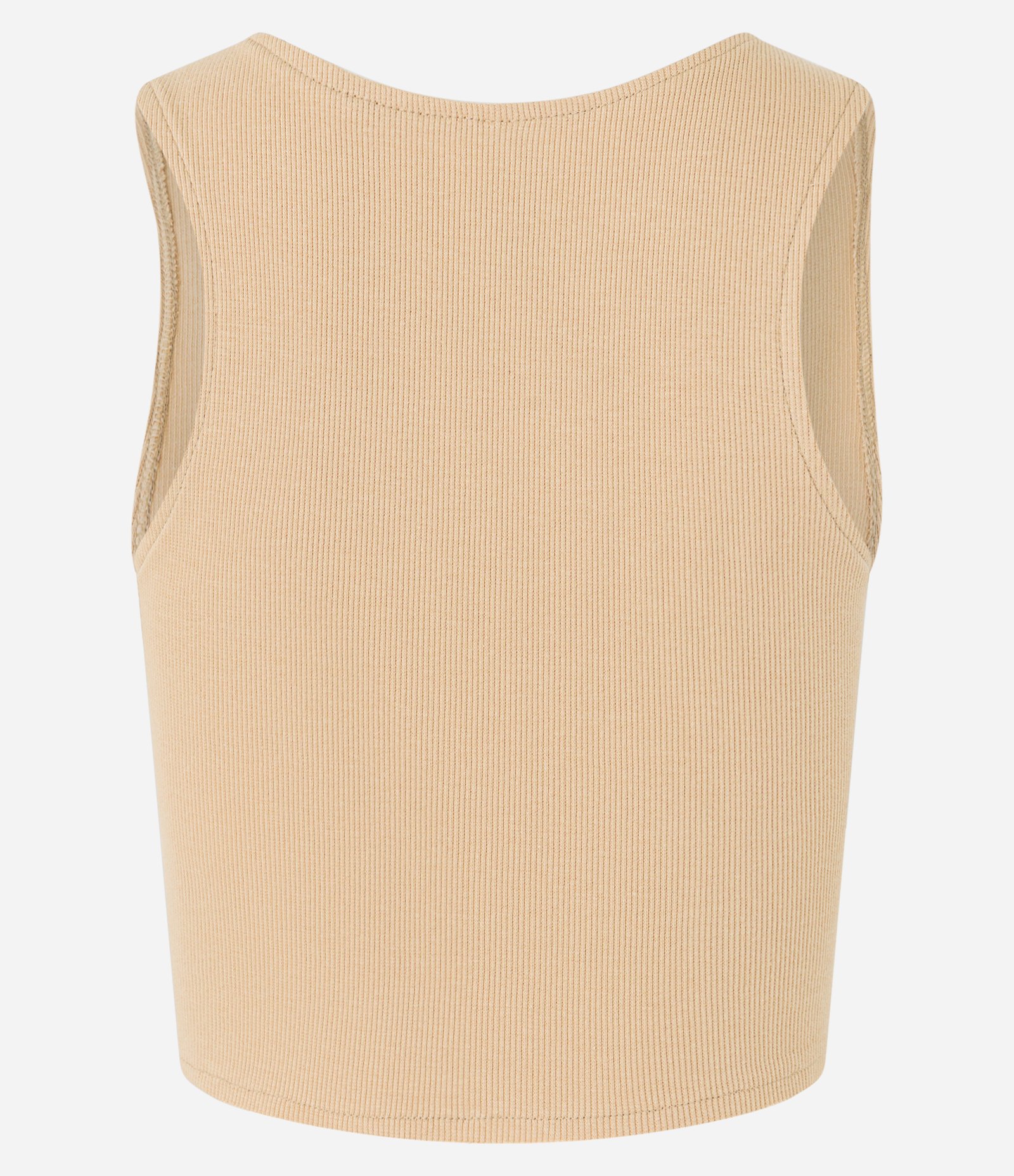 Blusa Cropped sem Manga em Algodão com Textura Canelada 7