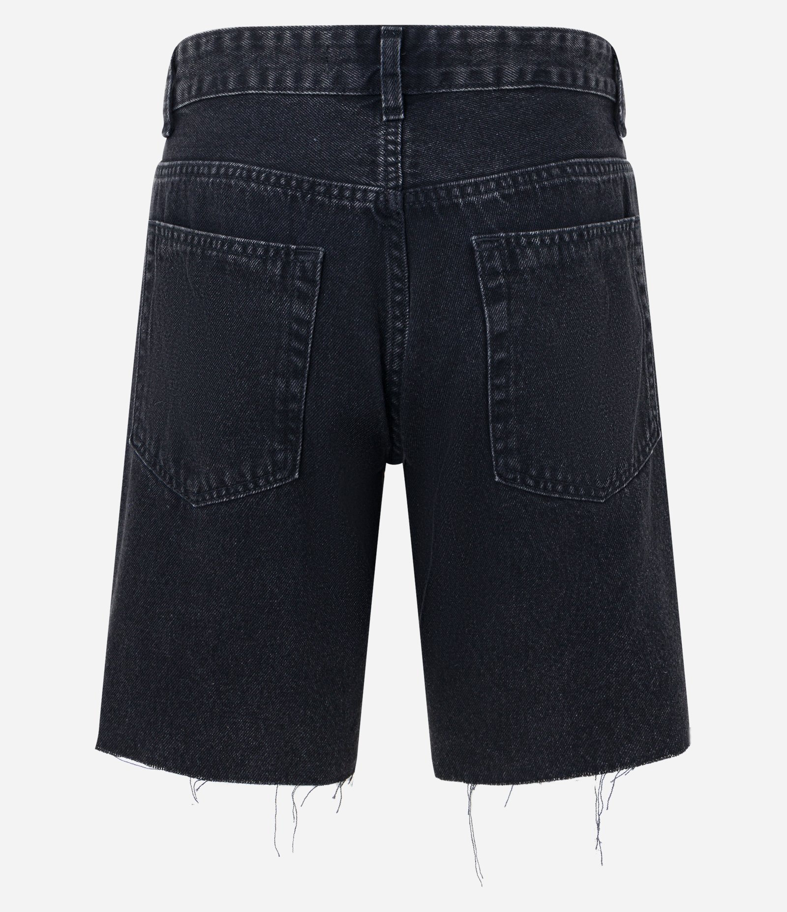 Bermuda Slim Jeans com Puídos e Barra a Fio Preto 6