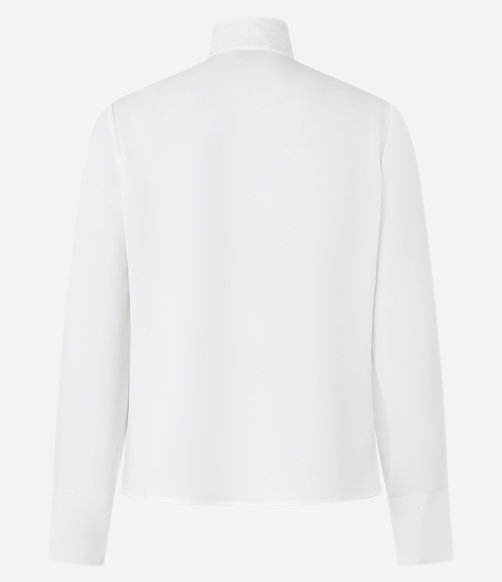 Blusa em Crepe com Gola Laço e Lapela Assimétrica Branco Neve 7