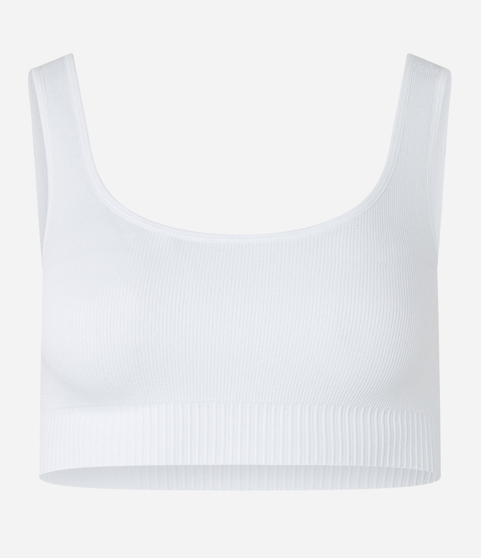 Top Esportivo sem Bojo Seamless com Texturas Branco 5