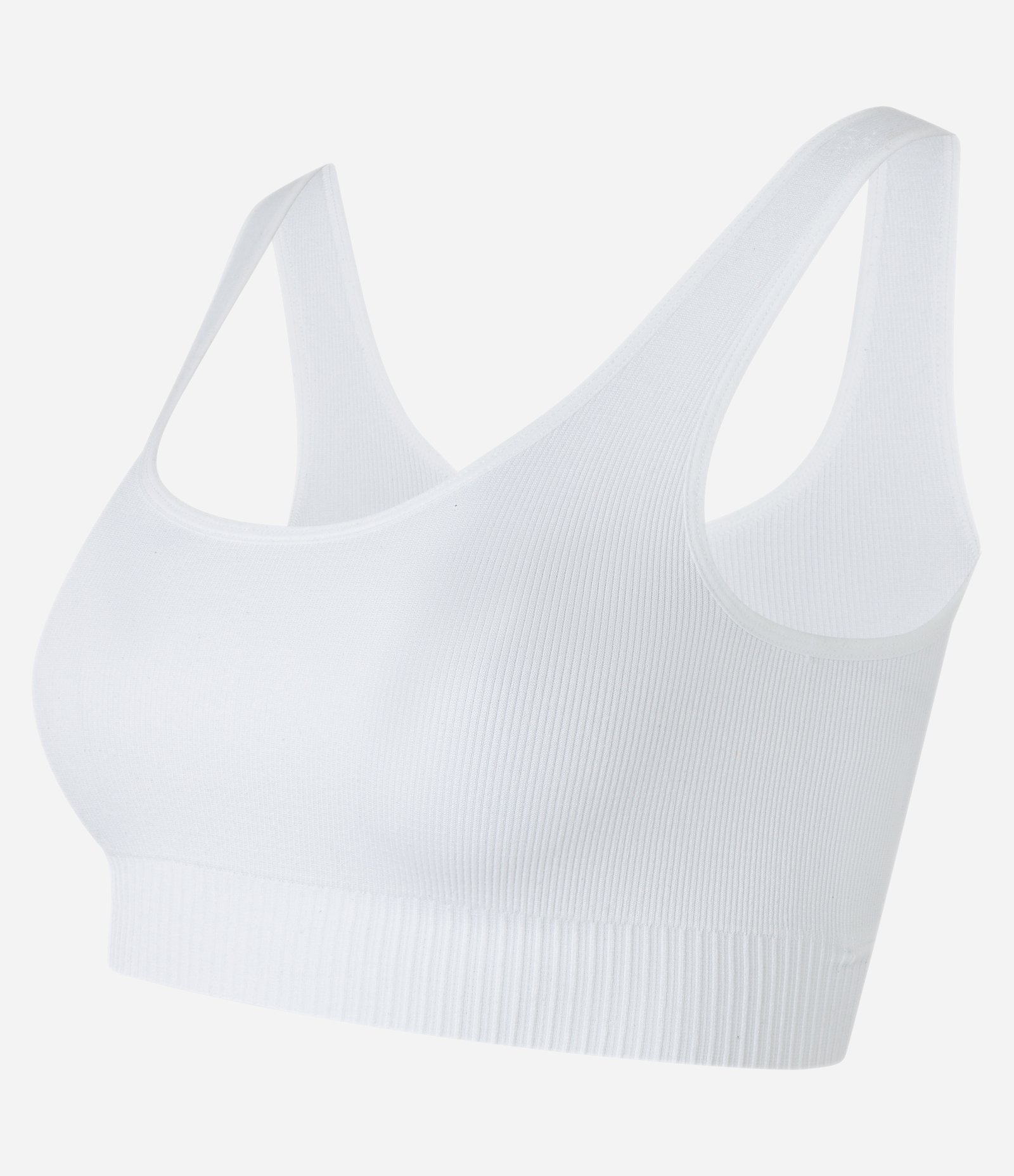 Top Esportivo sem Bojo Seamless com Texturas Branco 6
