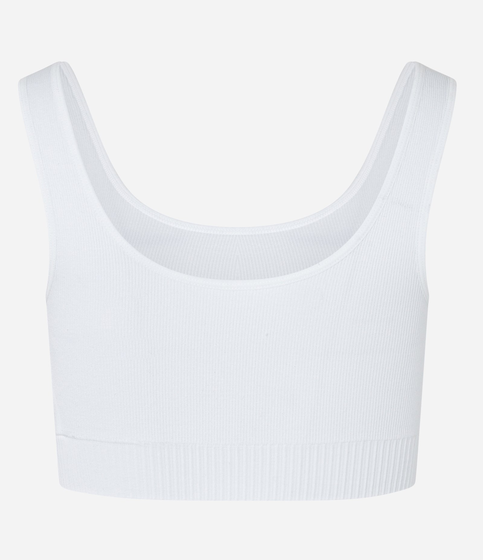Top Esportivo sem Bojo Seamless com Texturas Branco 7