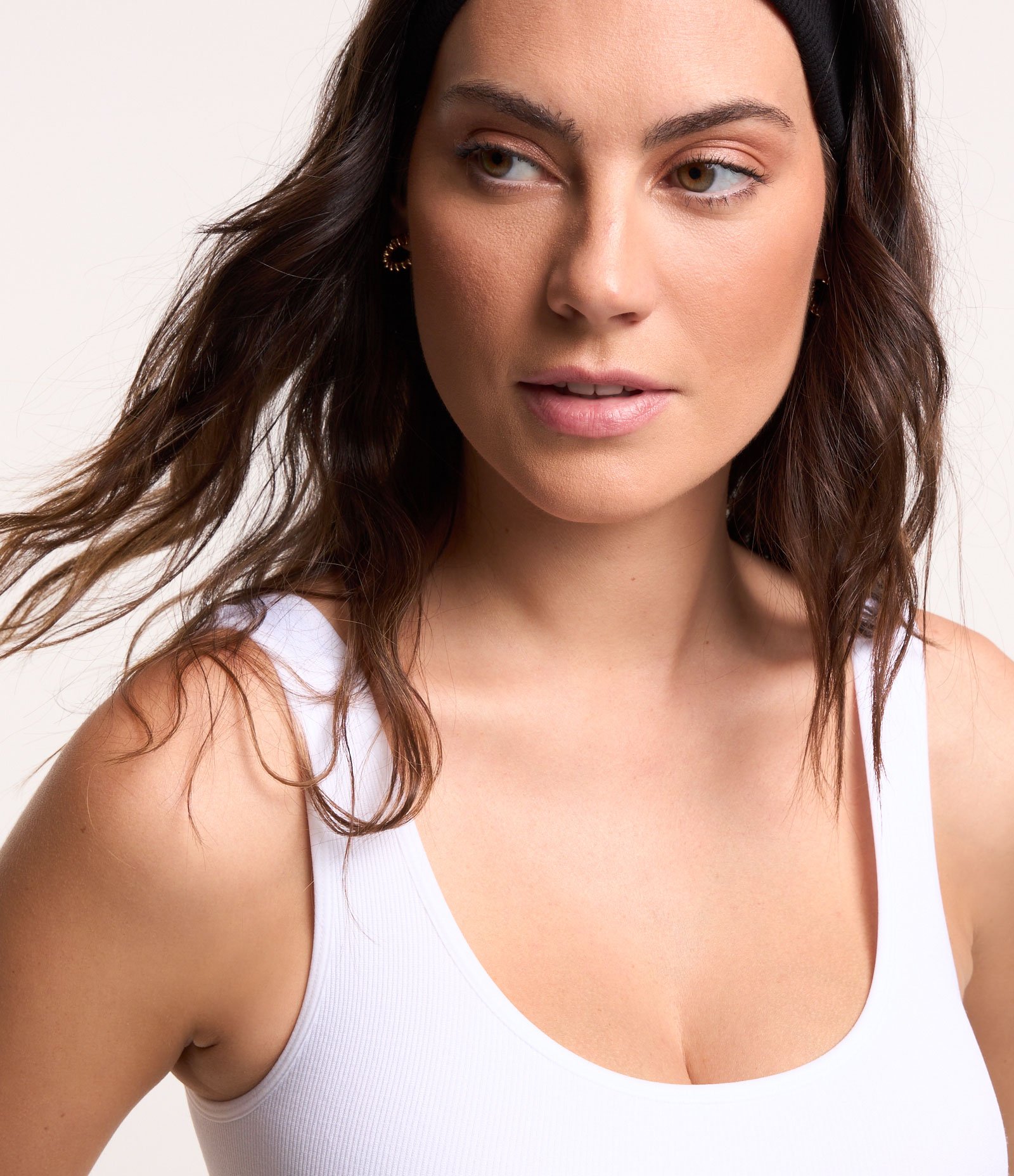 Top Esportivo sem Bojo Seamless com Texturas Branco 4