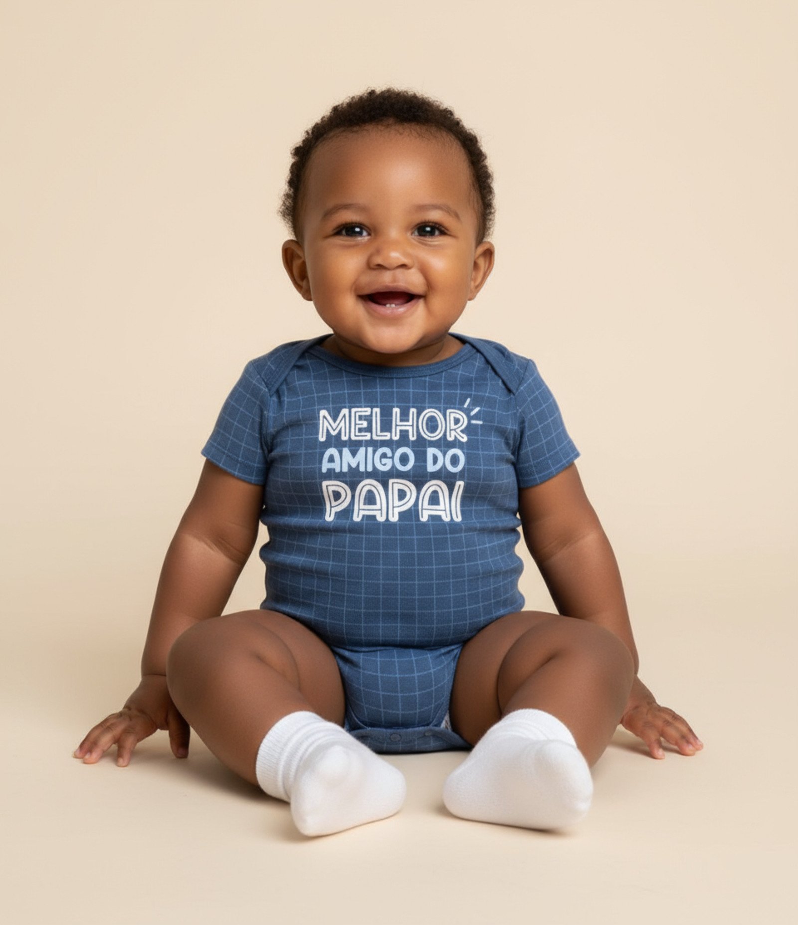 Body Infantil com Lettering Melhor Amigo do Papai - Tam 0 a 18 meses Azul 1